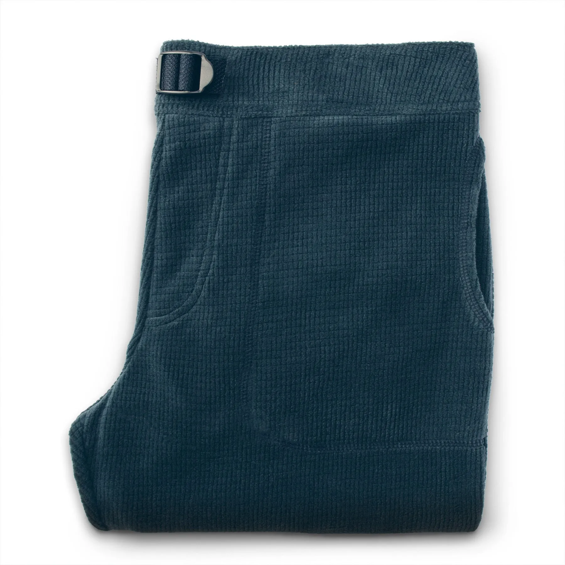 The Pack Pant in Midnight Polartec Fleece sold by Taylor Stitch