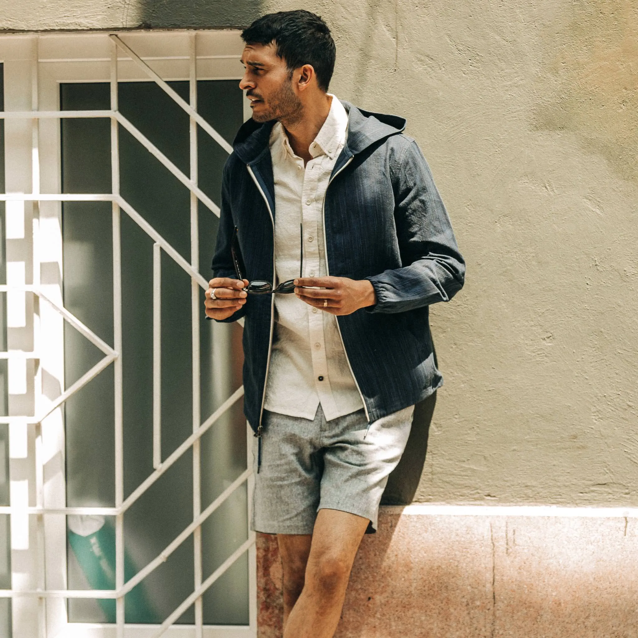 The Easy Short in Navy Herringbone sold by Taylor Stitch product image thumbnail 2