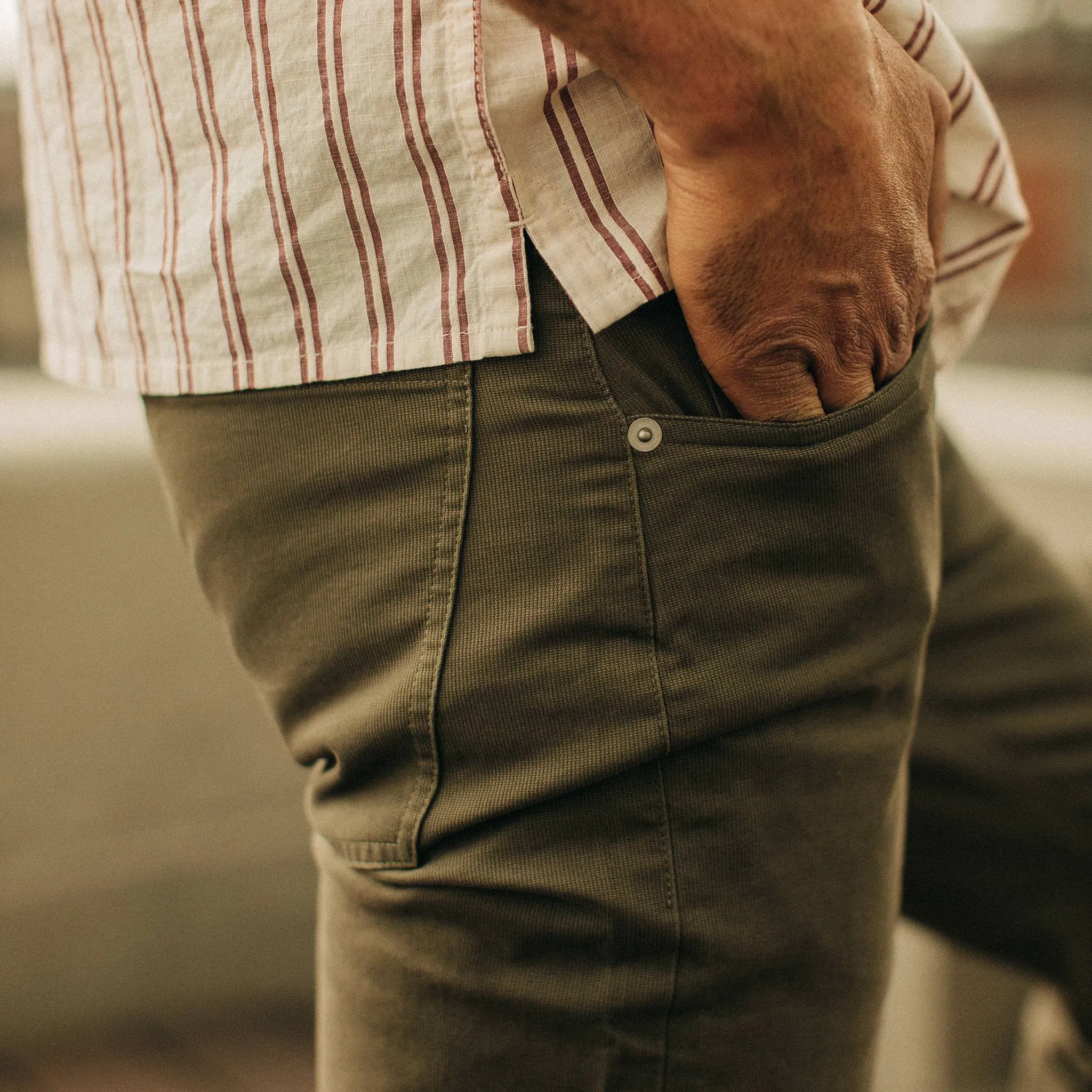 The Slim All Day Pant in Olive Bedford Cord sold by Taylor Stitch product image thumbnail 3