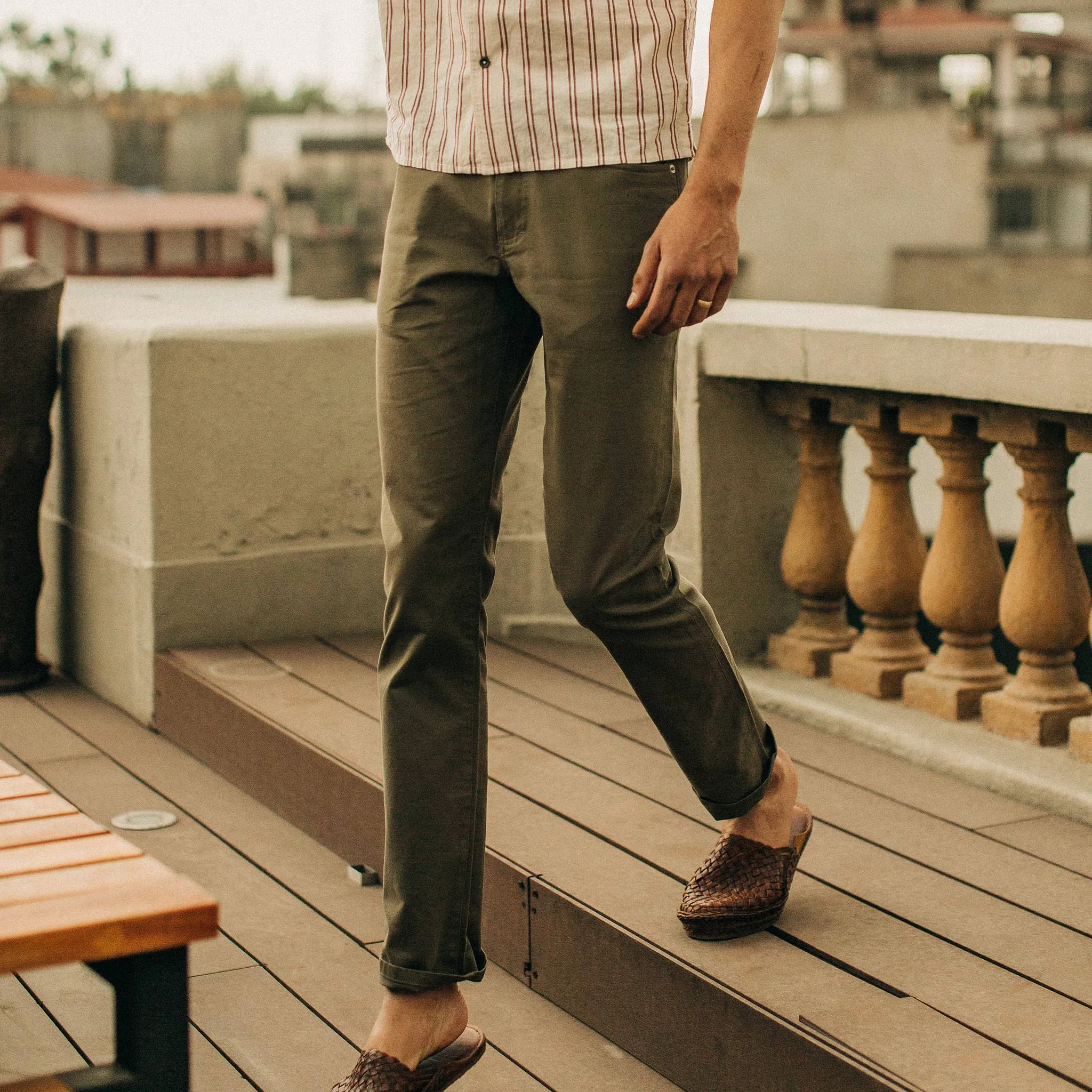The Slim All Day Pant in Olive Bedford Cord sold by Taylor Stitch product image thumbnail 2