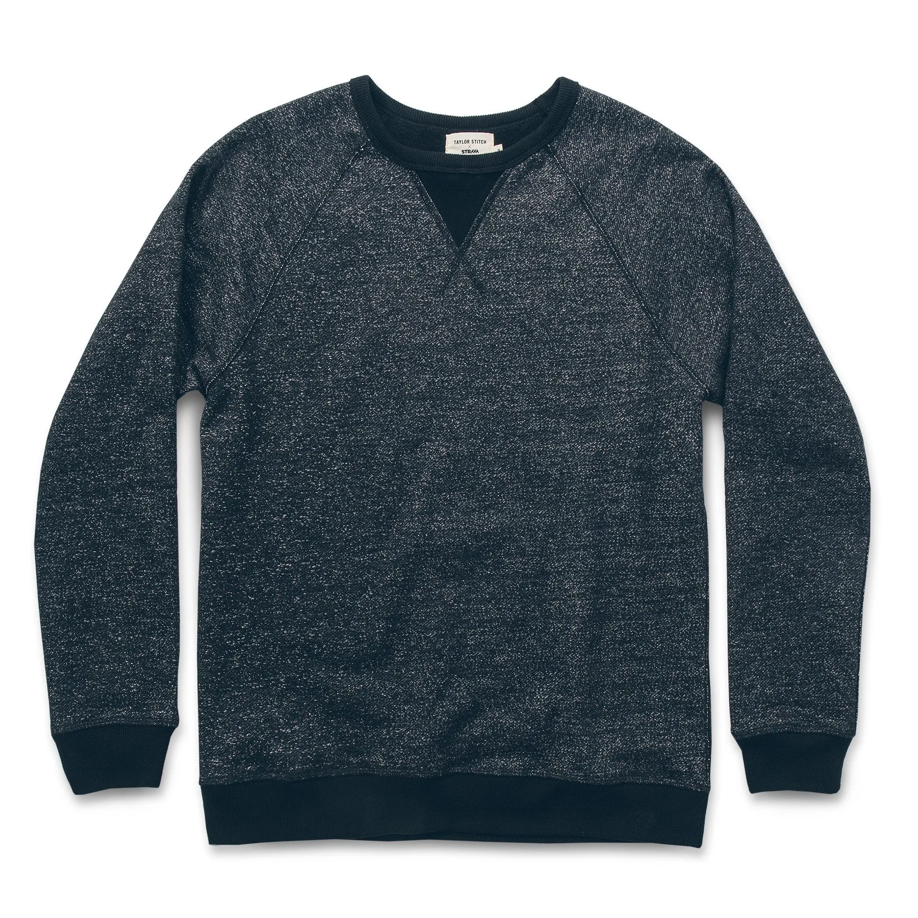 The Crew in Charcoal Fleck Fleece sold by Taylor Stitch