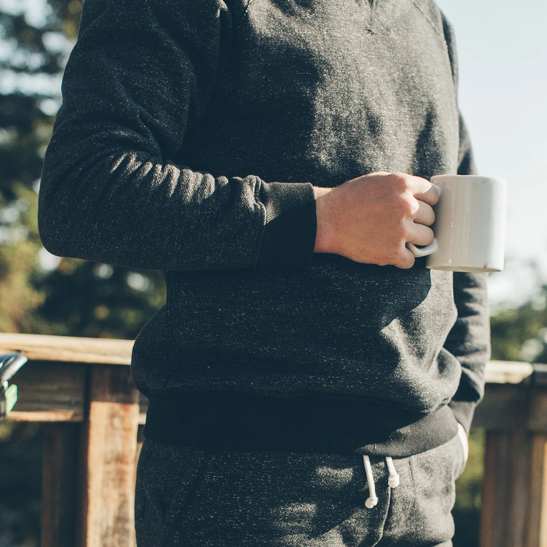 The Crew in Charcoal Fleck Fleece sold by Taylor Stitch product image thumbnail 3