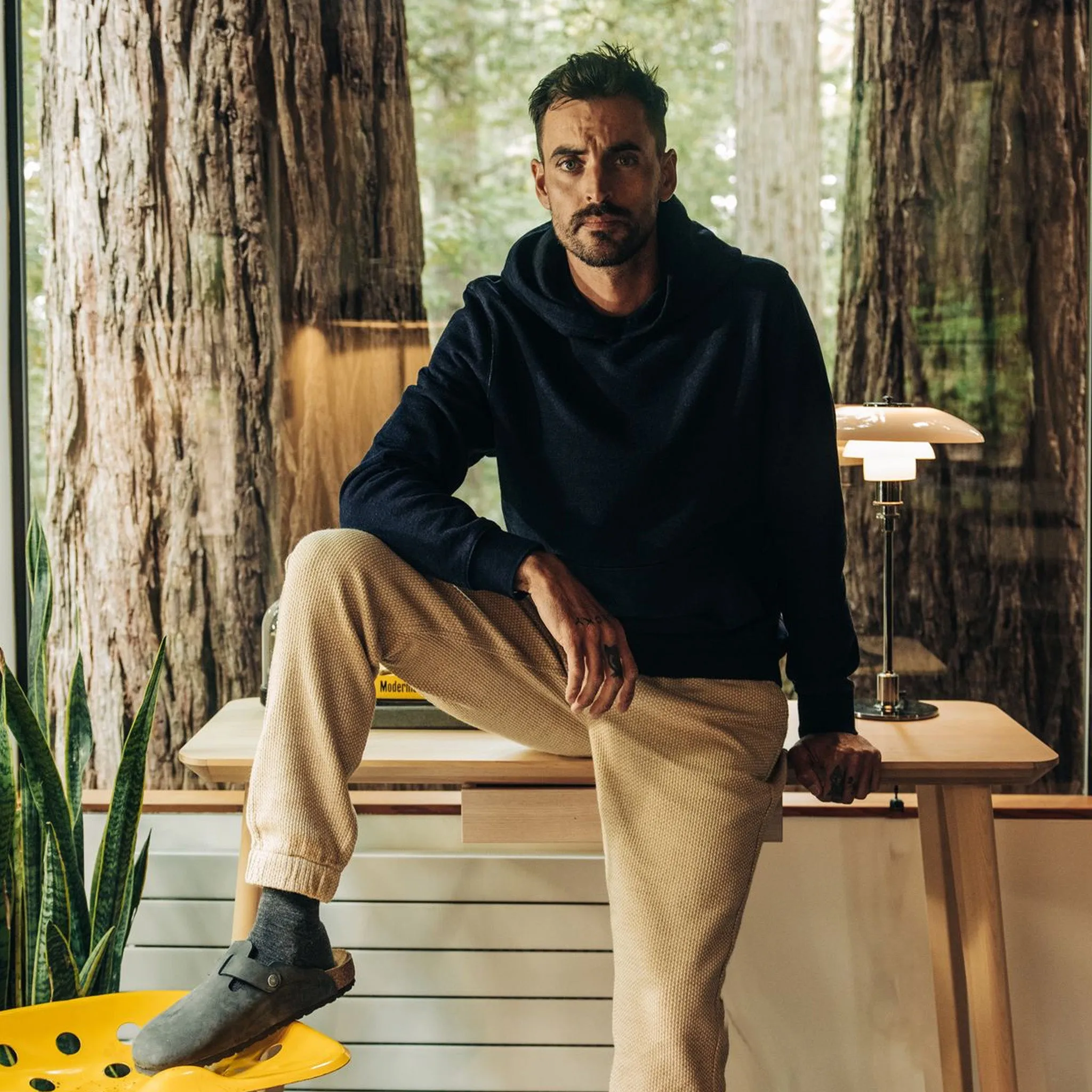 The Apres Hoodie in Rinsed Indigo Terry sold by Taylor Stitch product image thumbnail 2