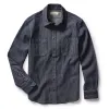 The Utility Shirt in Rinsed Indigo Stripe sold by Taylor Stitch
