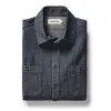 The Utility Shirt in Rinsed Indigo Stripe sold by Taylor Stitch