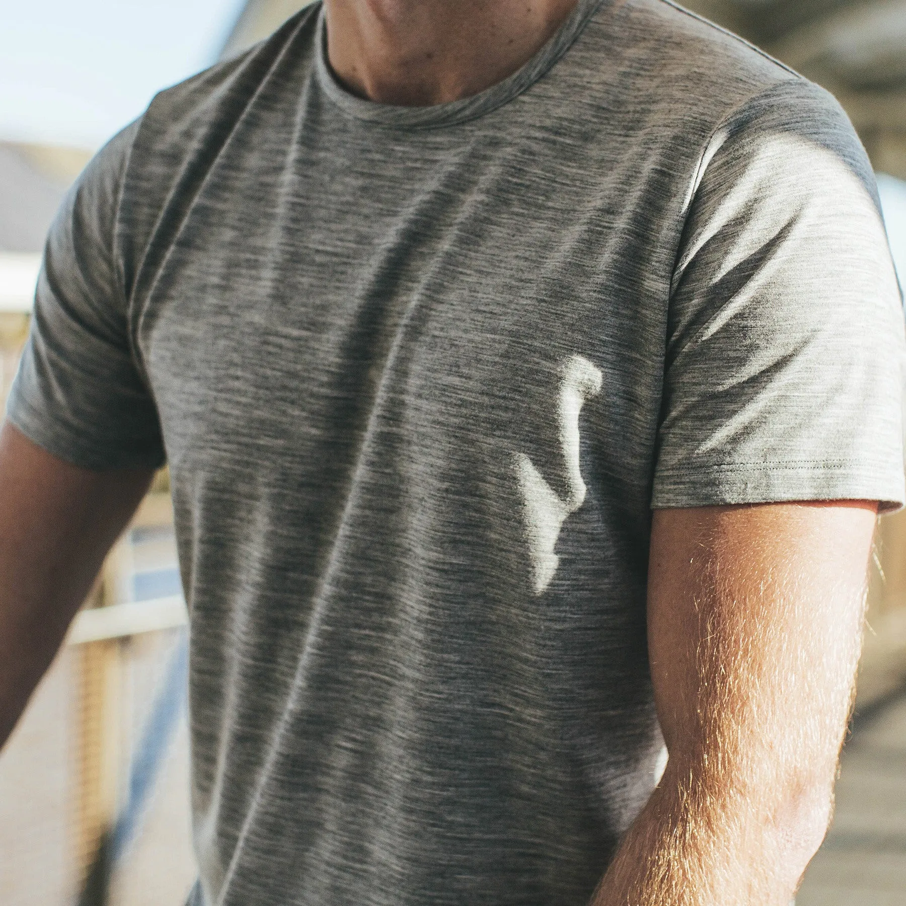 The Antoni Tee in Heather Grey sold by Taylor Stitch product image thumbnail 5