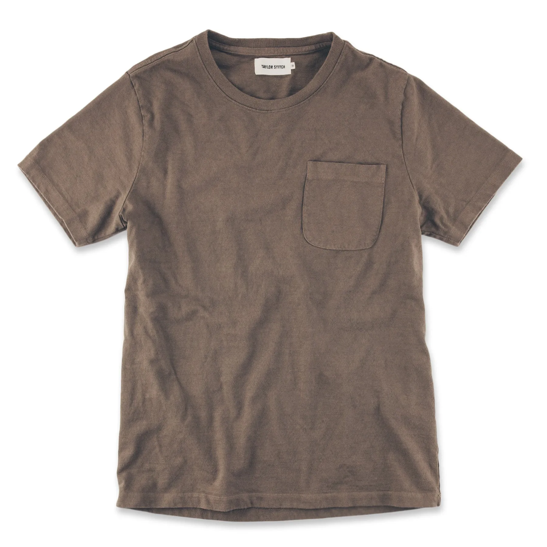 The Heavy Bag Tee in Fatigue Brown sold by Taylor Stitch