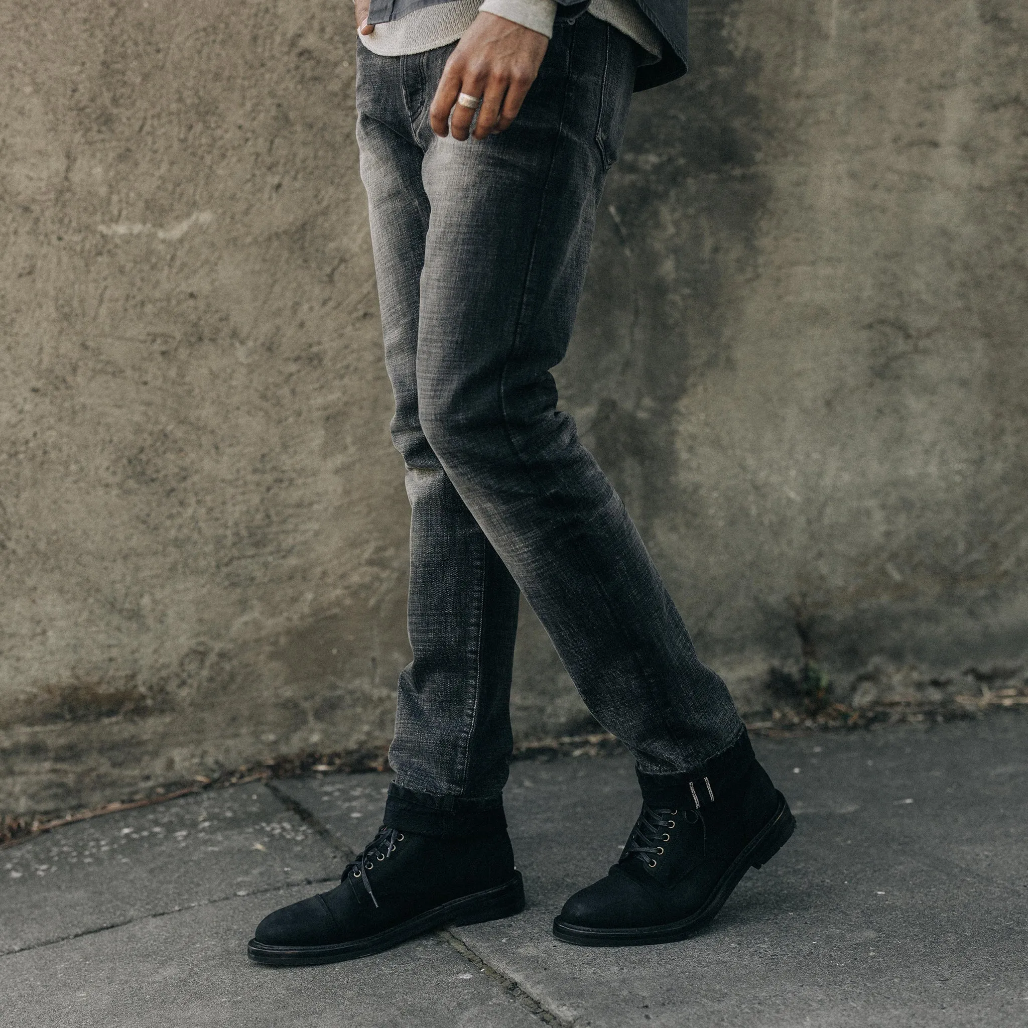 The Slim Jean in Black 3-Month Wash Selvage sold by Taylor Stitch product image thumbnail 2