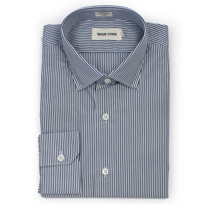 The Hyde in Navy Bengal Stripe sold by Taylor Stitch