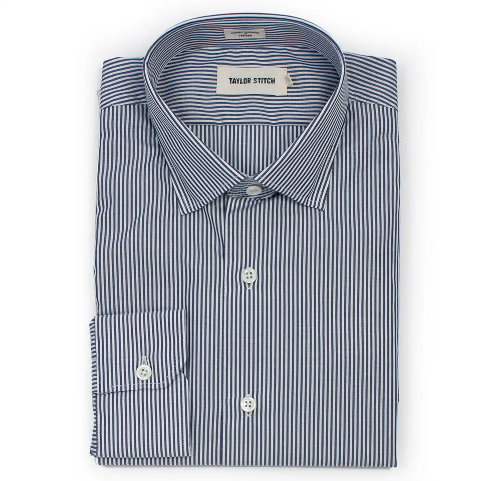 The Hyde in Navy Bengal Stripe sold by Taylor Stitch