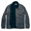 The Rover Jacket in Slate Waxed Canvas sold by Taylor Stitch