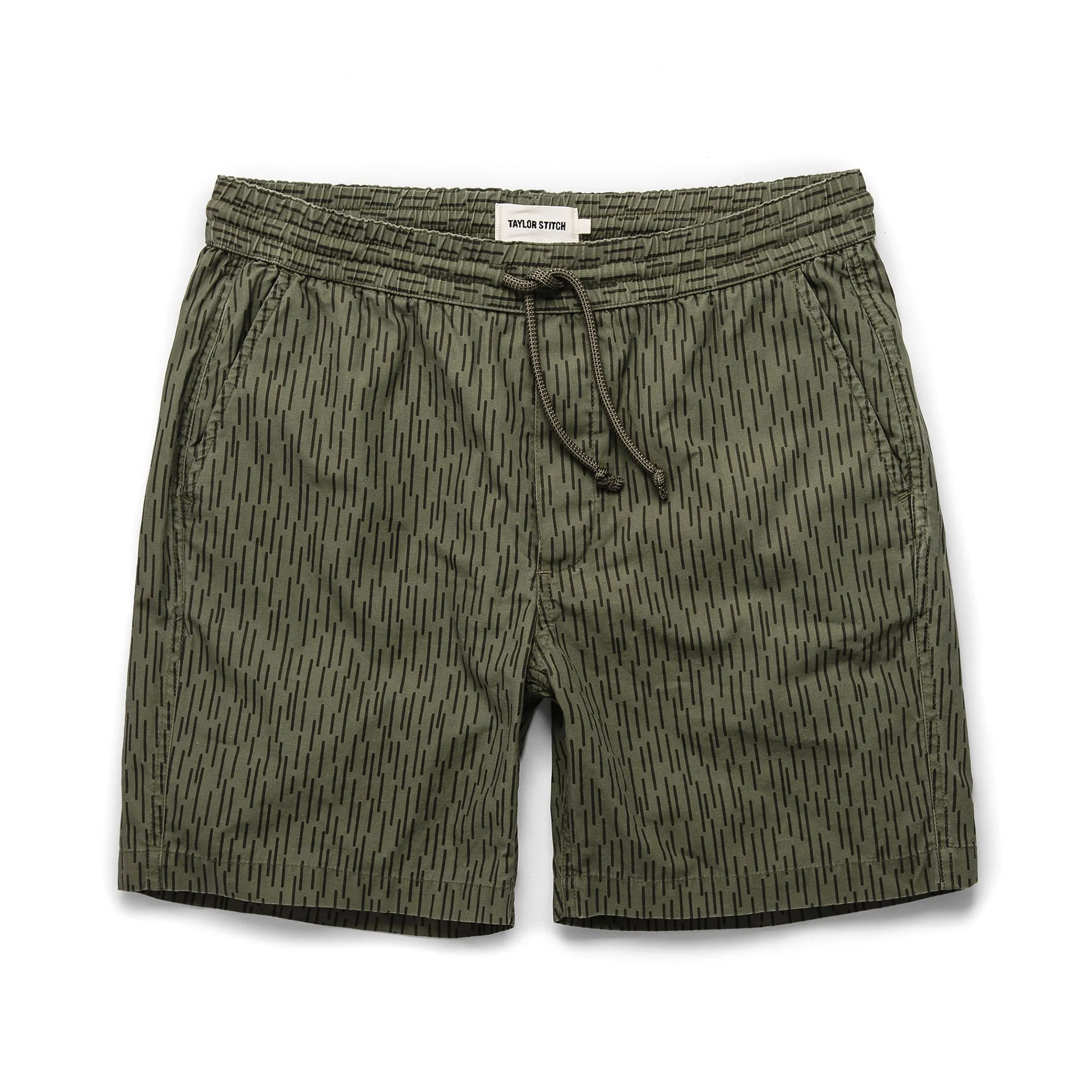 The Après Short in Rain Drop Camo sold by Taylor Stitch
