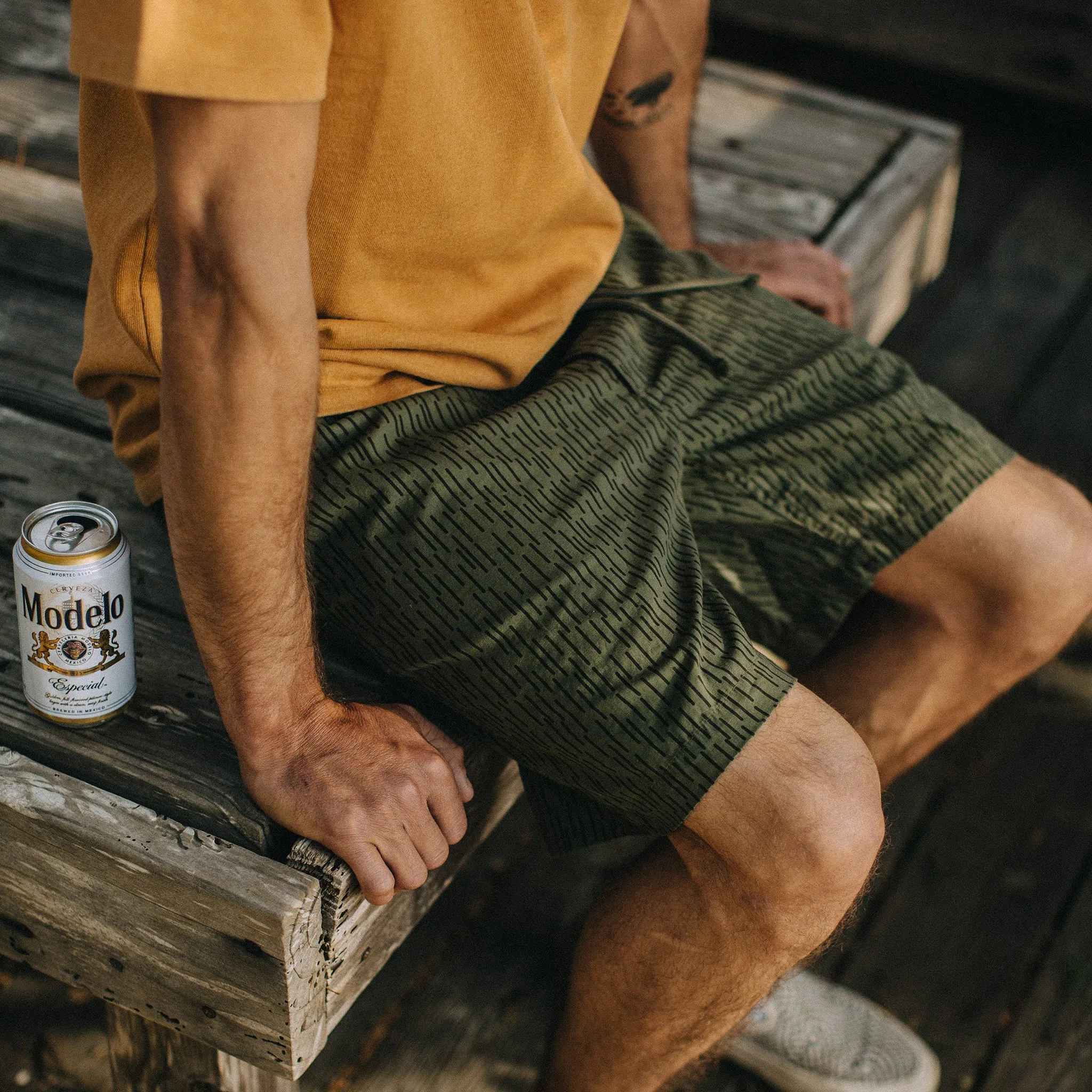 The Après Short in Rain Drop Camo sold by Taylor Stitch product image thumbnail 5