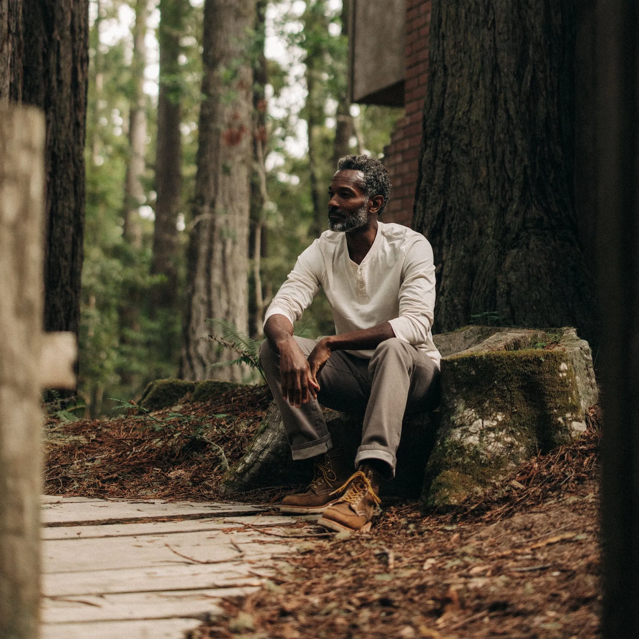 The Heavy Bag Henley in Natural sold by Taylor Stitch product image thumbnail 4