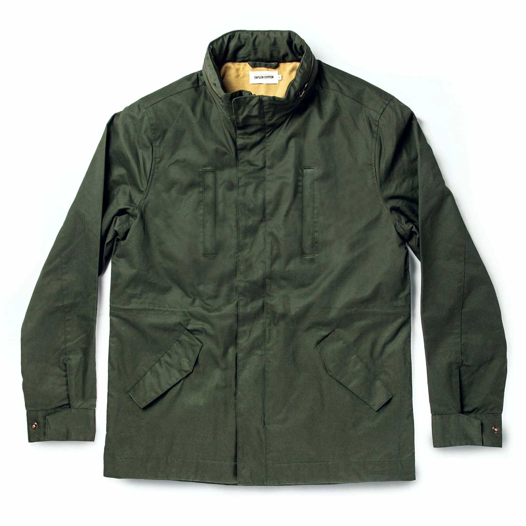 The Harris Jacket in Forest Dry Wax sold by Taylor Stitch