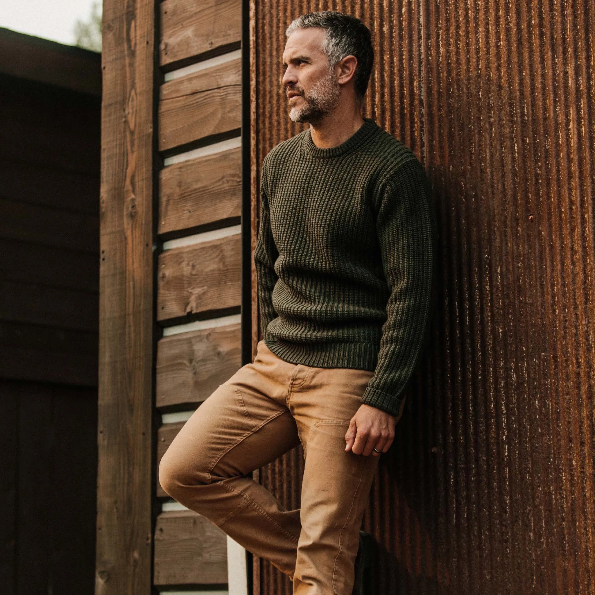 The Wharf Sweater in Dark Olive sold by Taylor Stitch product image thumbnail 2