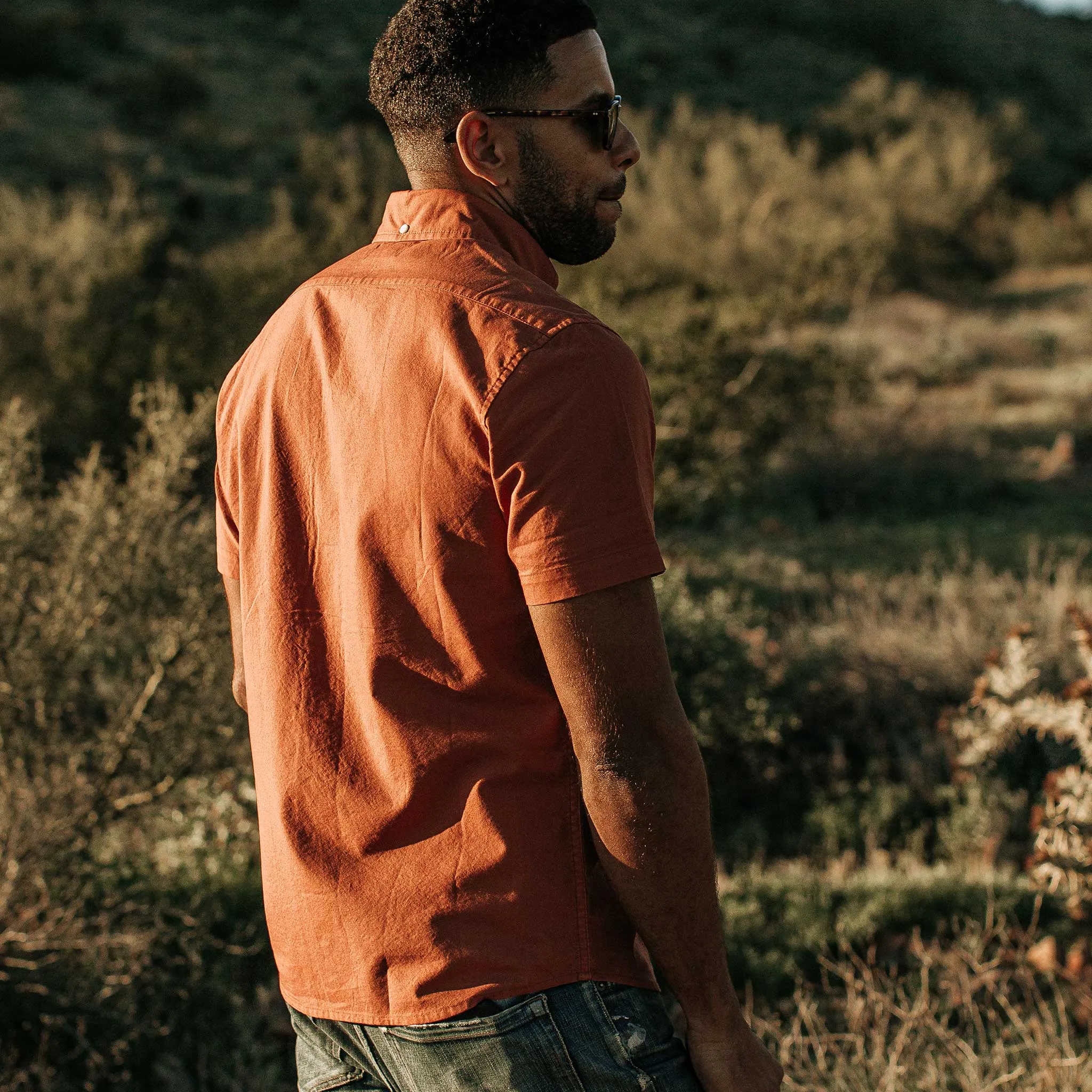 The Short Sleeve Jack in Terracotta Oxford sold by Taylor Stitch product image thumbnail 5