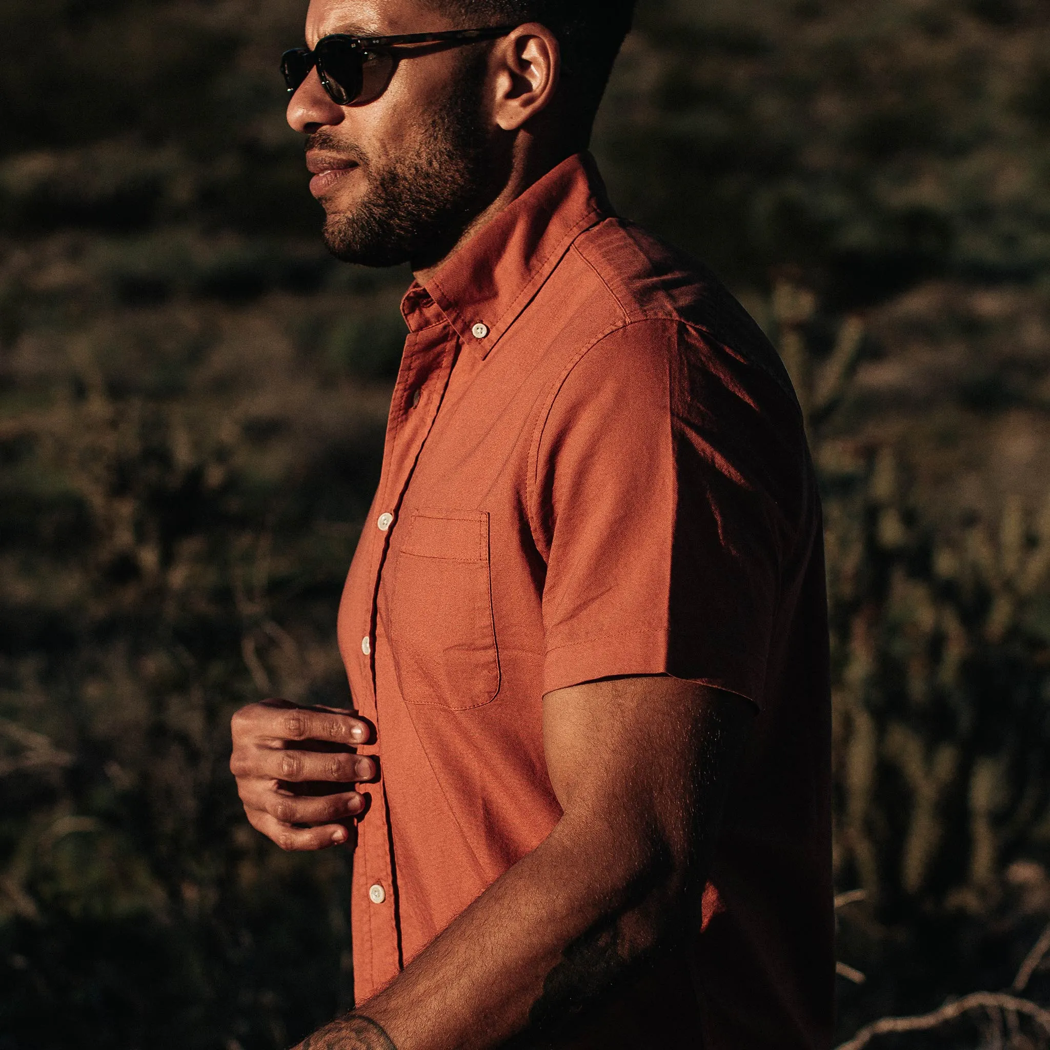 The Short Sleeve Jack in Terracotta Oxford sold by Taylor Stitch product image thumbnail 4