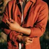 The Ojai Jacket in Rust Hemp sold by Taylor Stitch