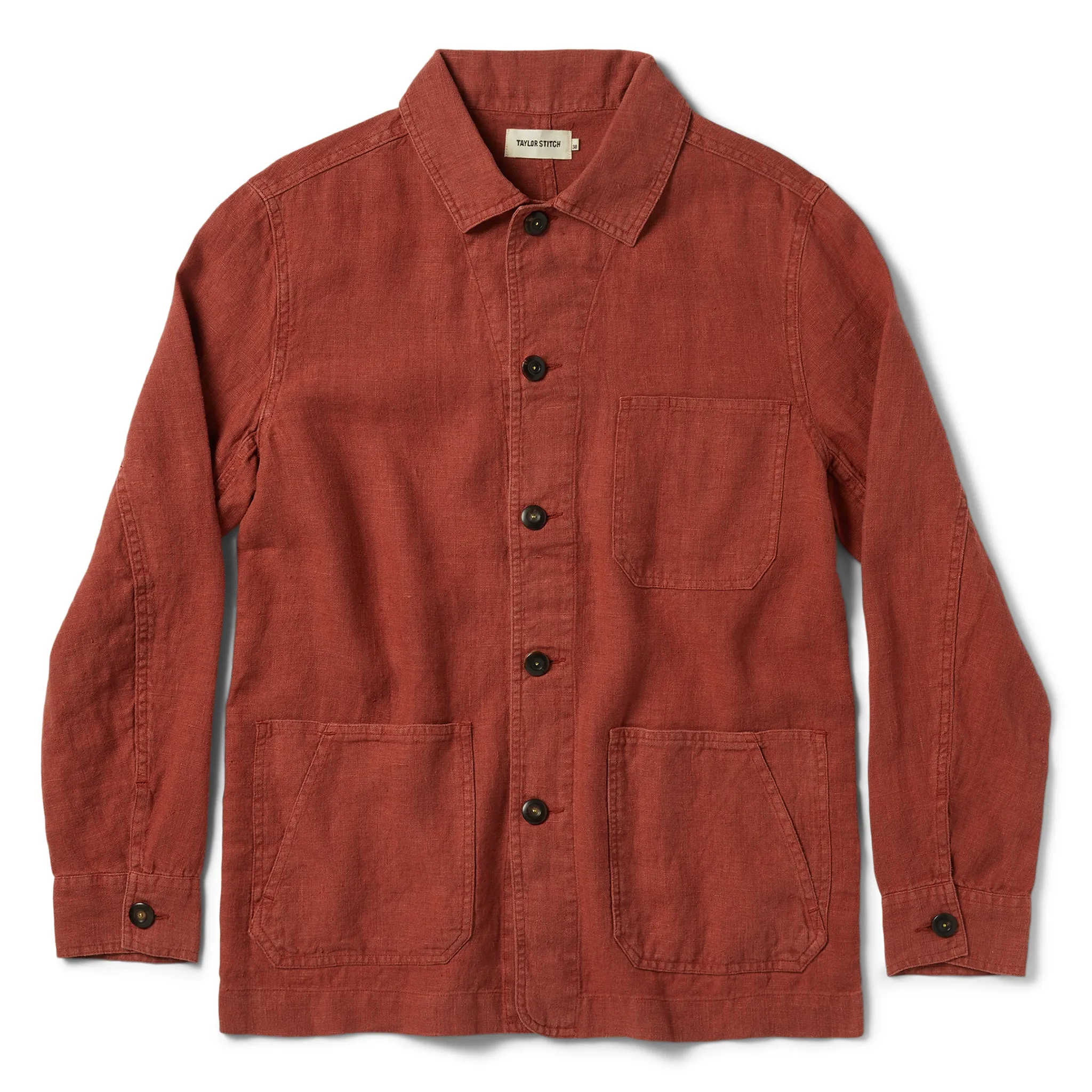 The Ojai Jacket in Rust Hemp sold by Taylor Stitch