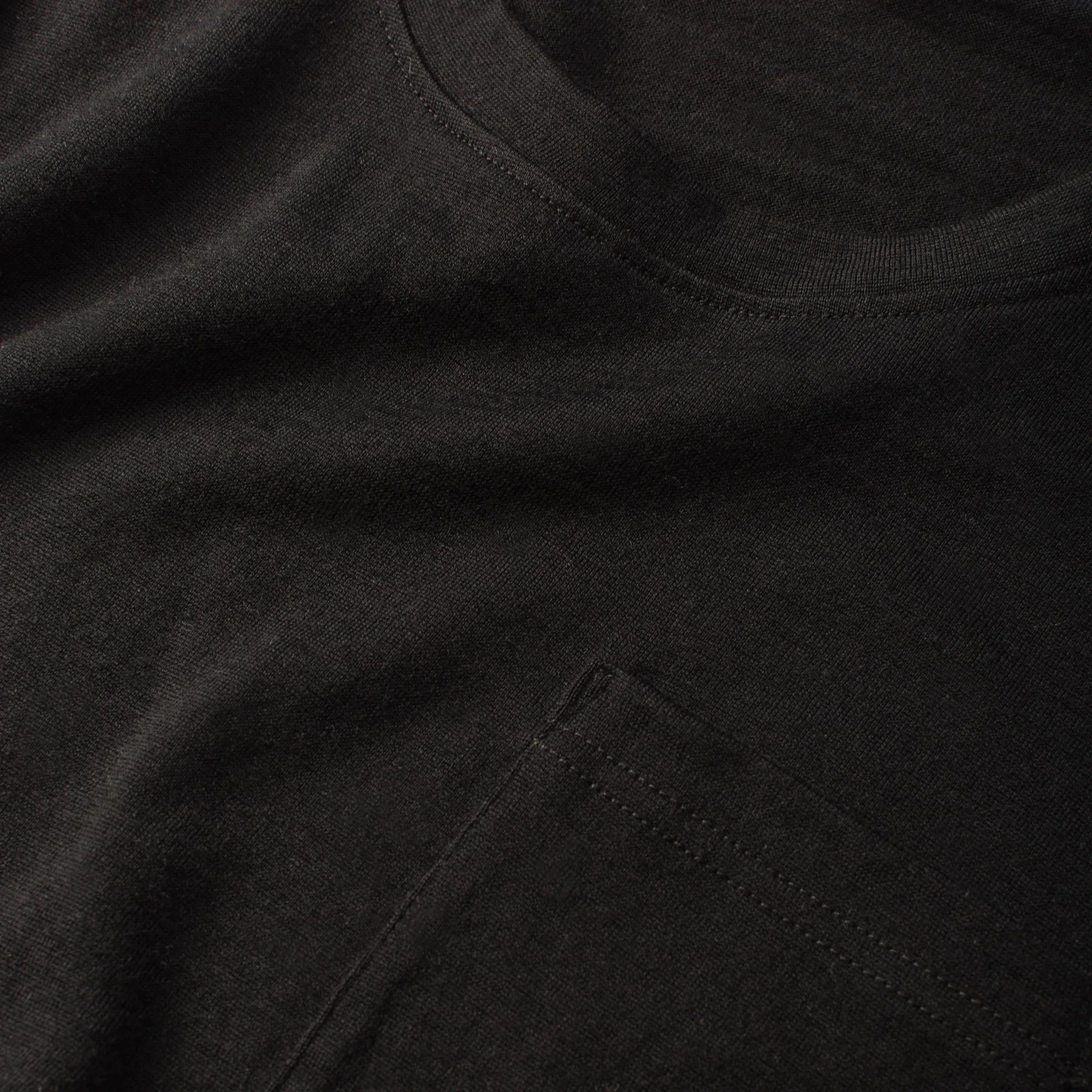 The Crewneck Pocket Tee in Black Merino sold by Taylor Stitch product image thumbnail 4