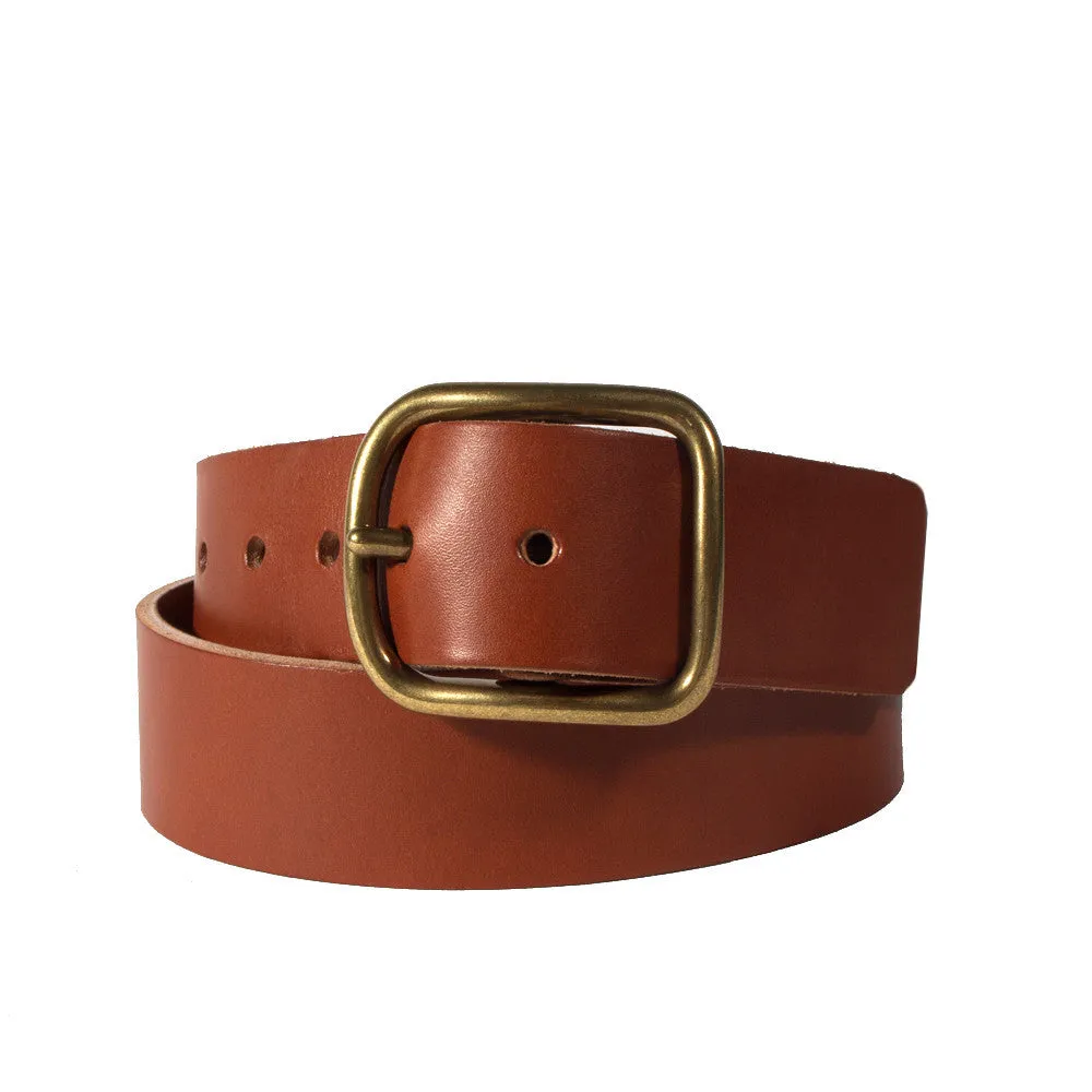 Cognac Brass Buckle Belt - 1.5 sold by Taylor Stitch