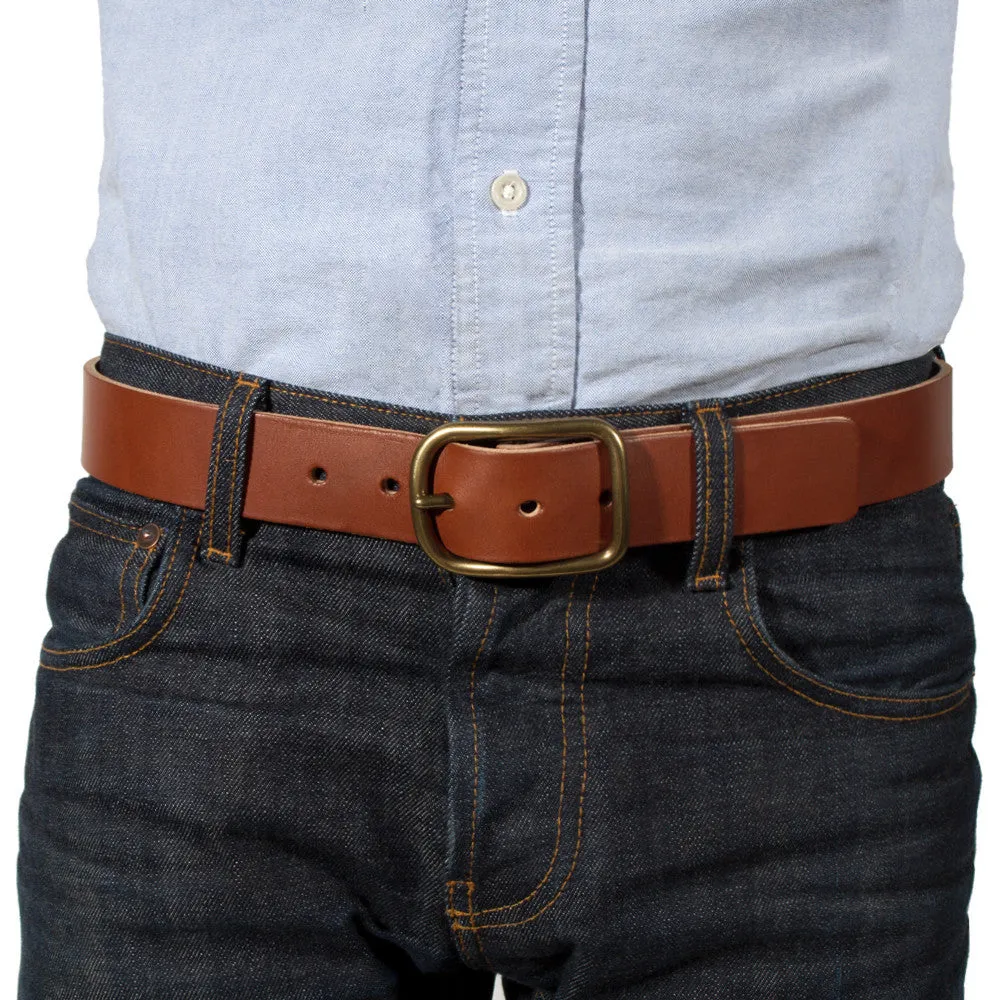 Cognac Brass Buckle Belt - 1.5 sold by Taylor Stitch product image thumbnail 3