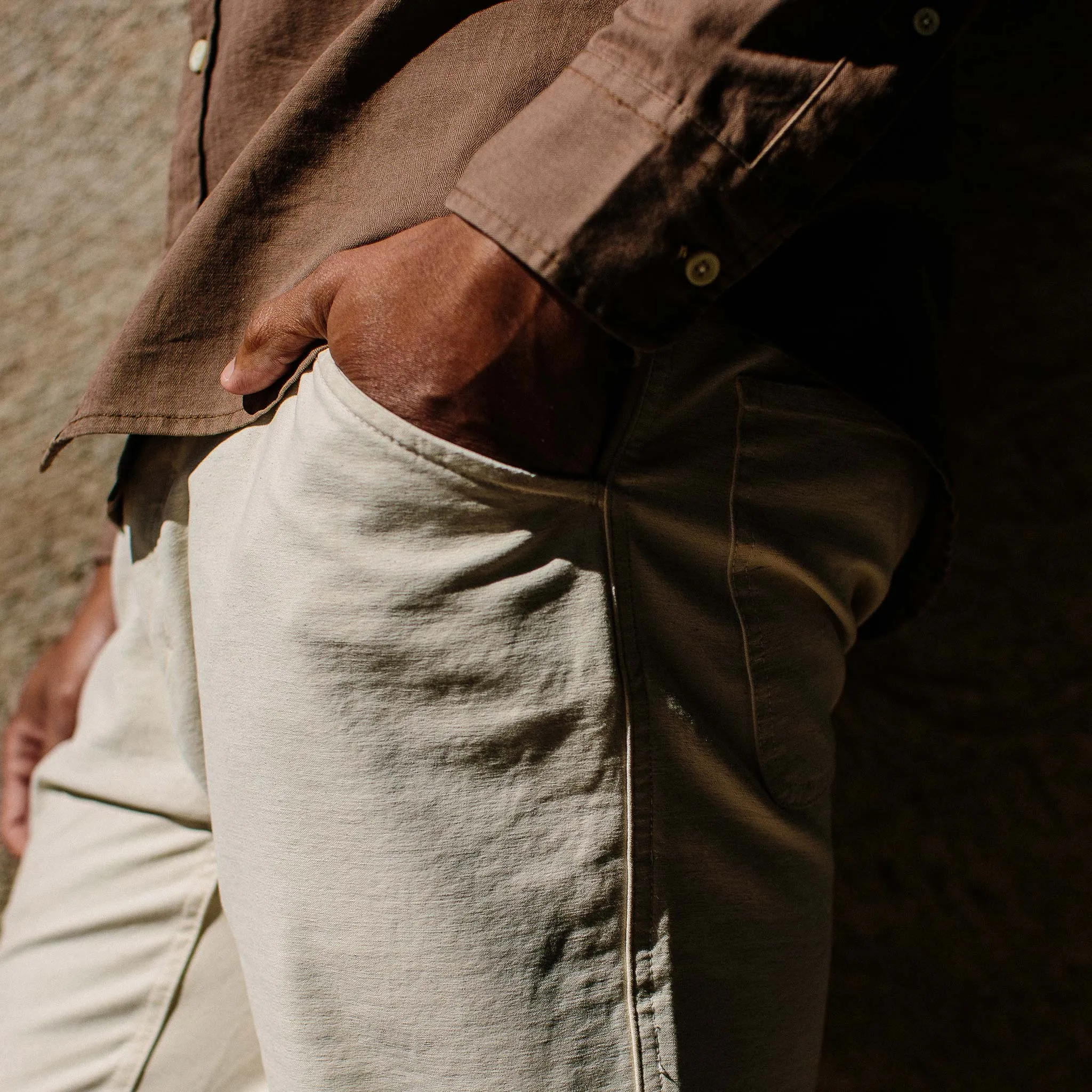 The Camp Pant in Natural Reverse Sateen sold by Taylor Stitch product image thumbnail 4