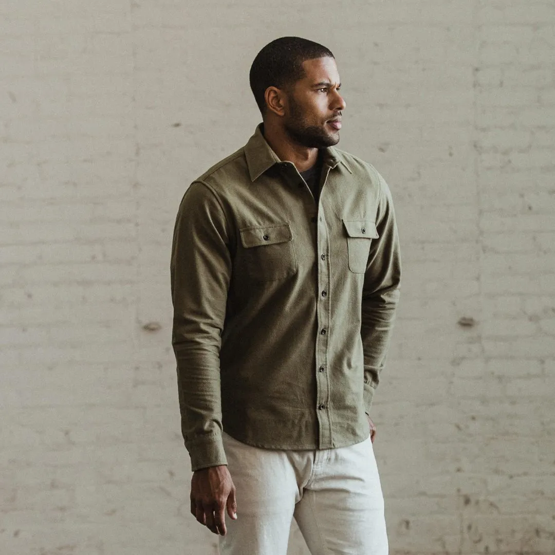 The Yosemite Shirt in Dusty Army sold by Taylor Stitch product image thumbnail 5