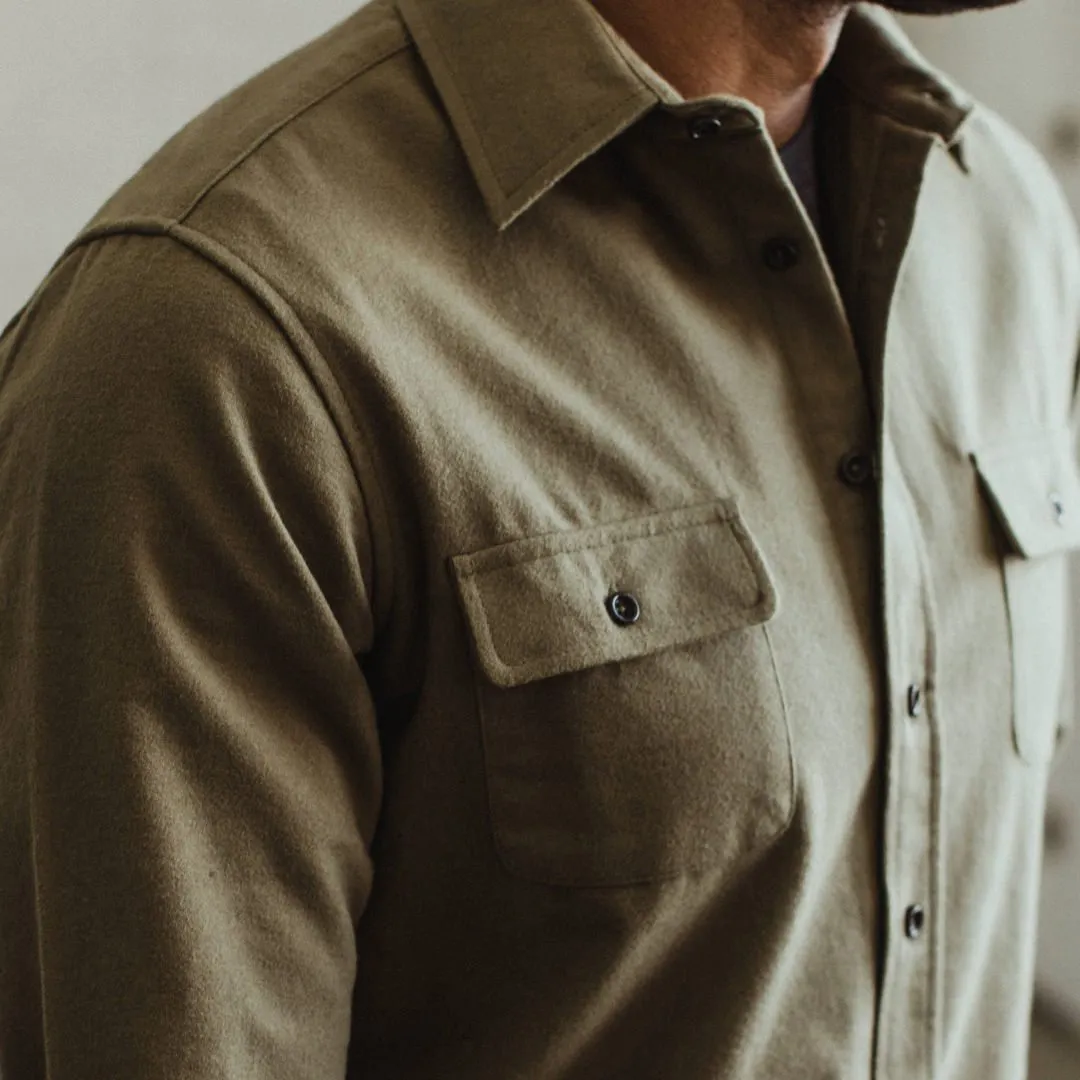 The Yosemite Shirt in Dusty Army sold by Taylor Stitch product image thumbnail 4