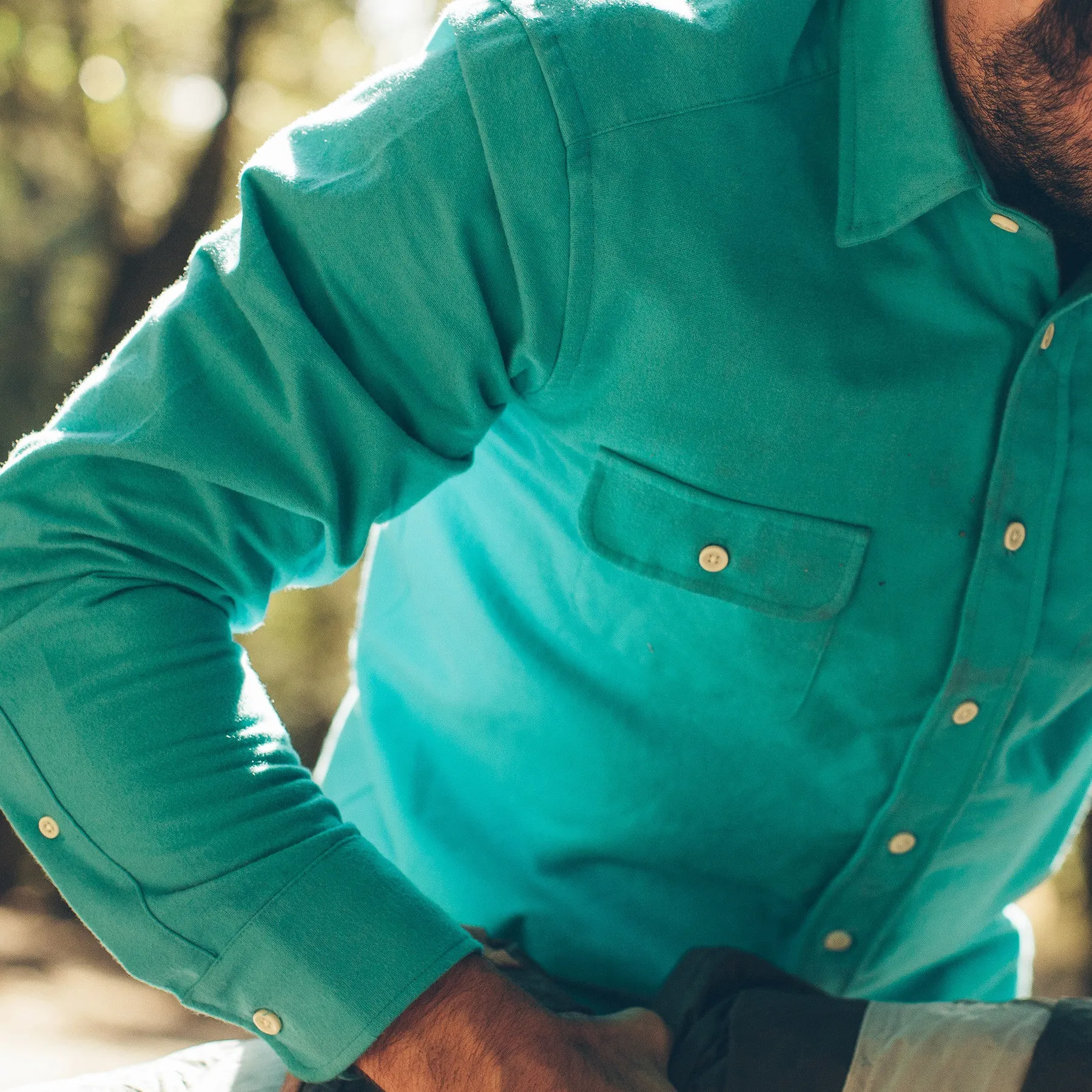 The Yosemite Shirt in Turquoise sold by Taylor Stitch product image thumbnail 2