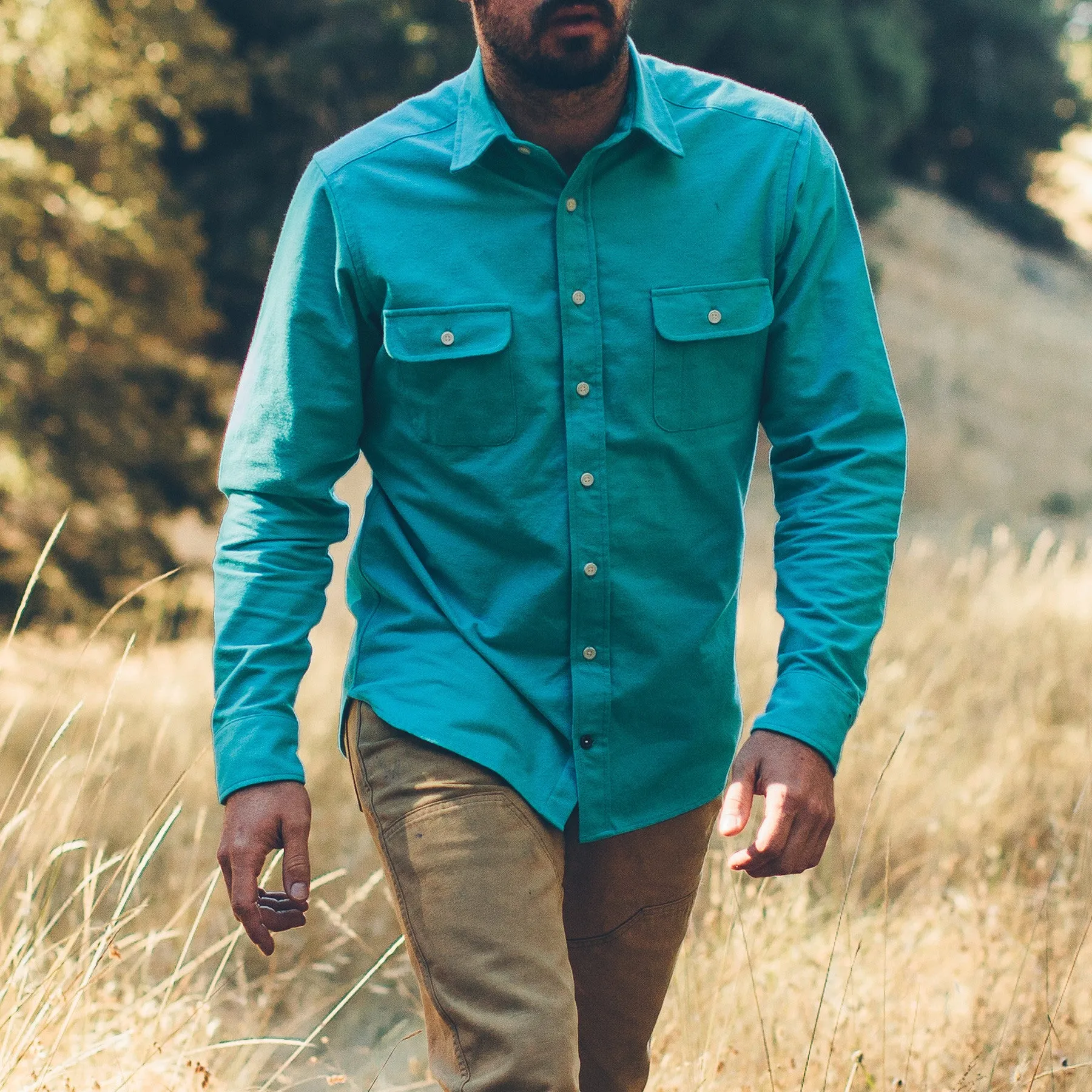 The Yosemite Shirt in Turquoise sold by Taylor Stitch product image thumbnail 3