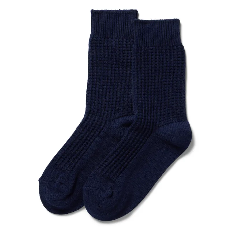 The Waffle Sock in Navy sold by Taylor Stitch