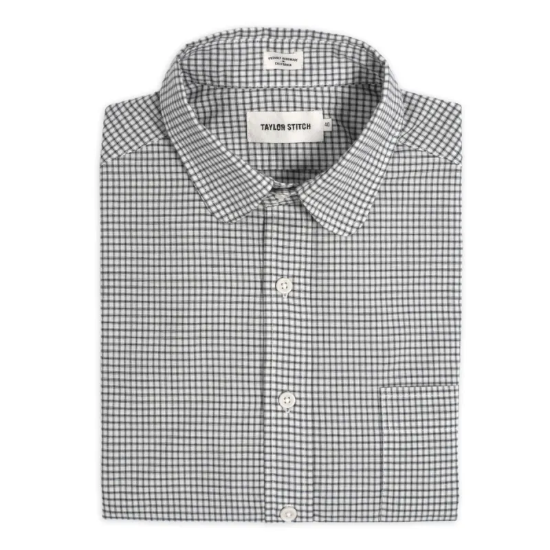 Antique Navy Check Club Collar sold by Taylor Stitch