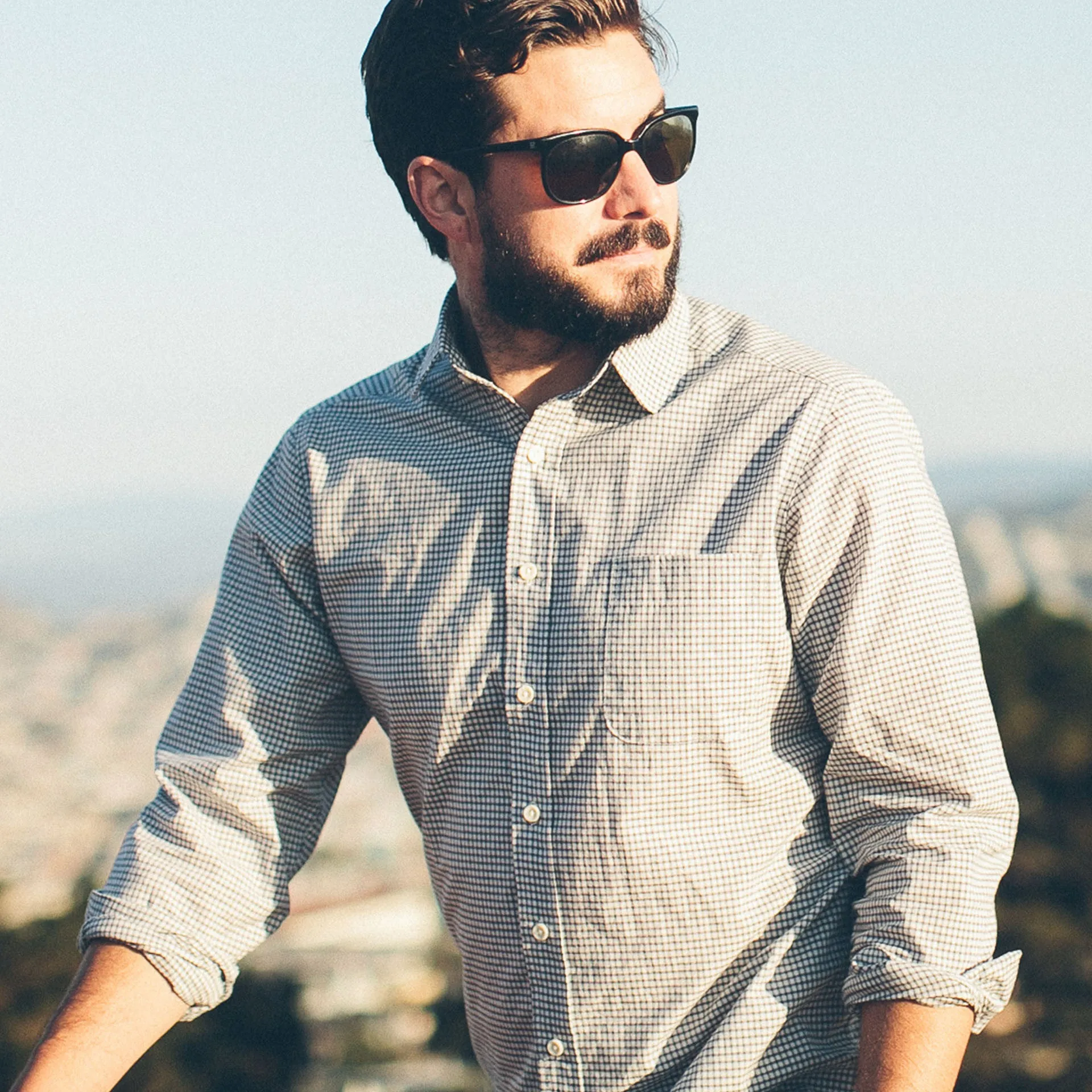 Antique Navy Check Club Collar sold by Taylor Stitch product image thumbnail 5