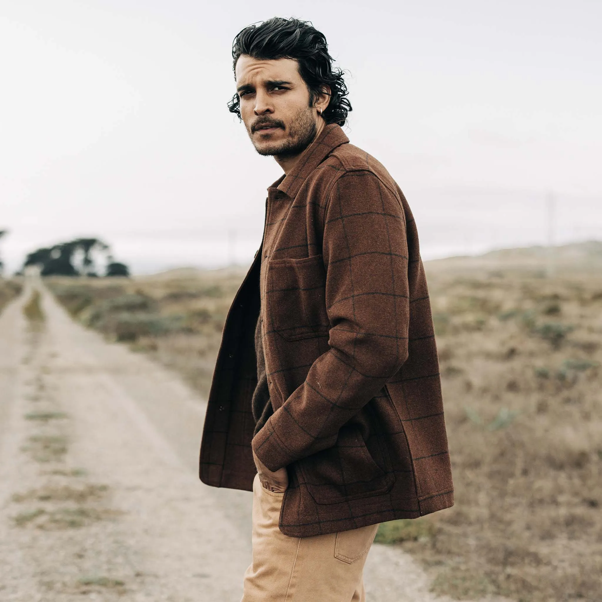 ジャケット・アウター WOOL LIKE CHECK JACKET The Ojai Jacket in Ginger Check Wool | Parallel
