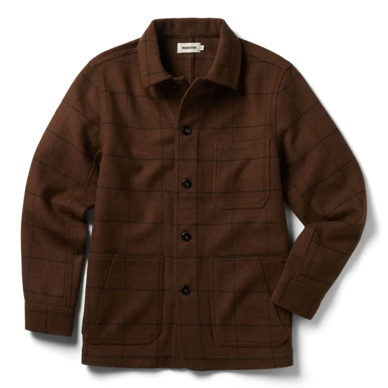 The Ojai Jacket in Ginger Check Wool sold by Taylor Stitch