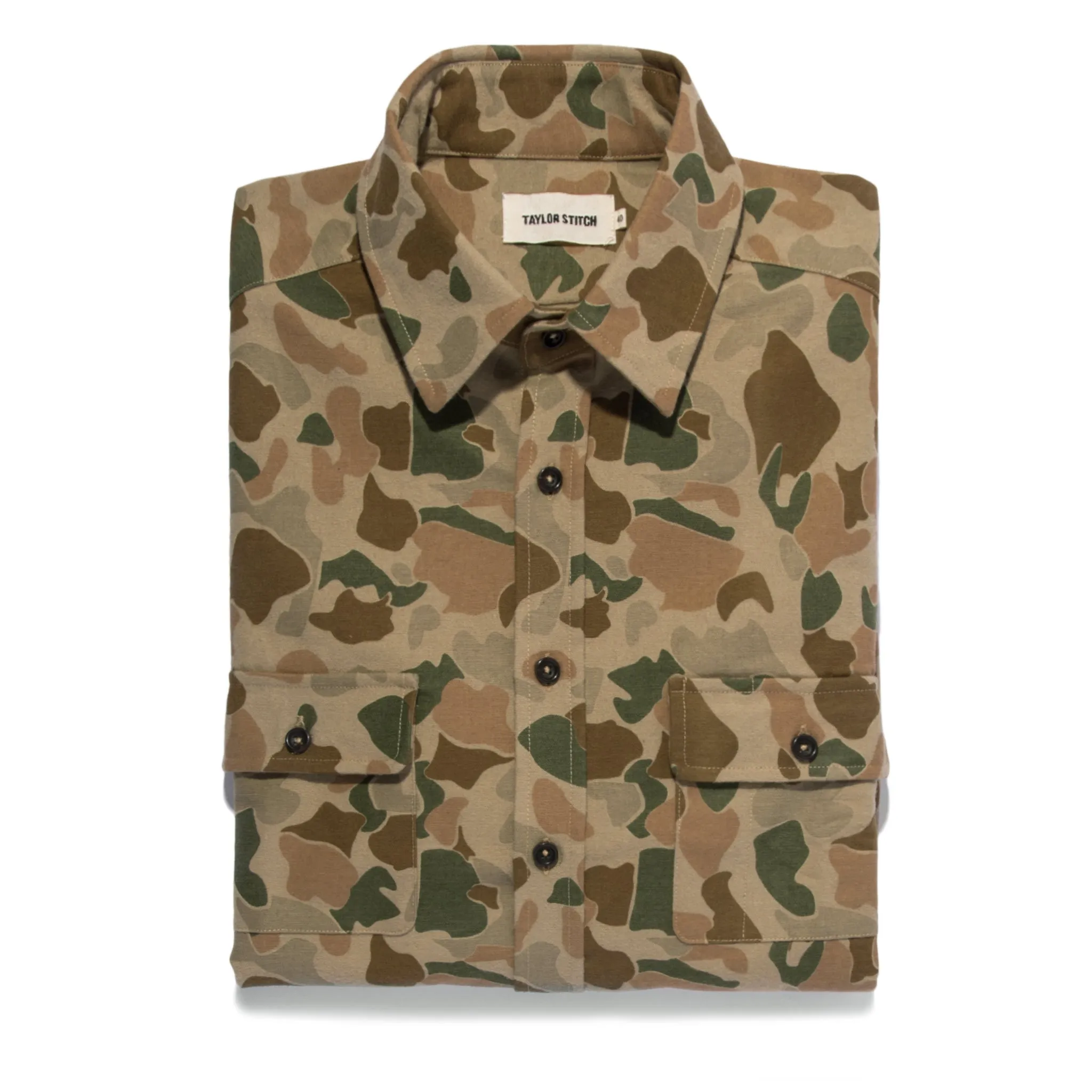 The Yosemite Shirt in Camo sold by Taylor Stitch
