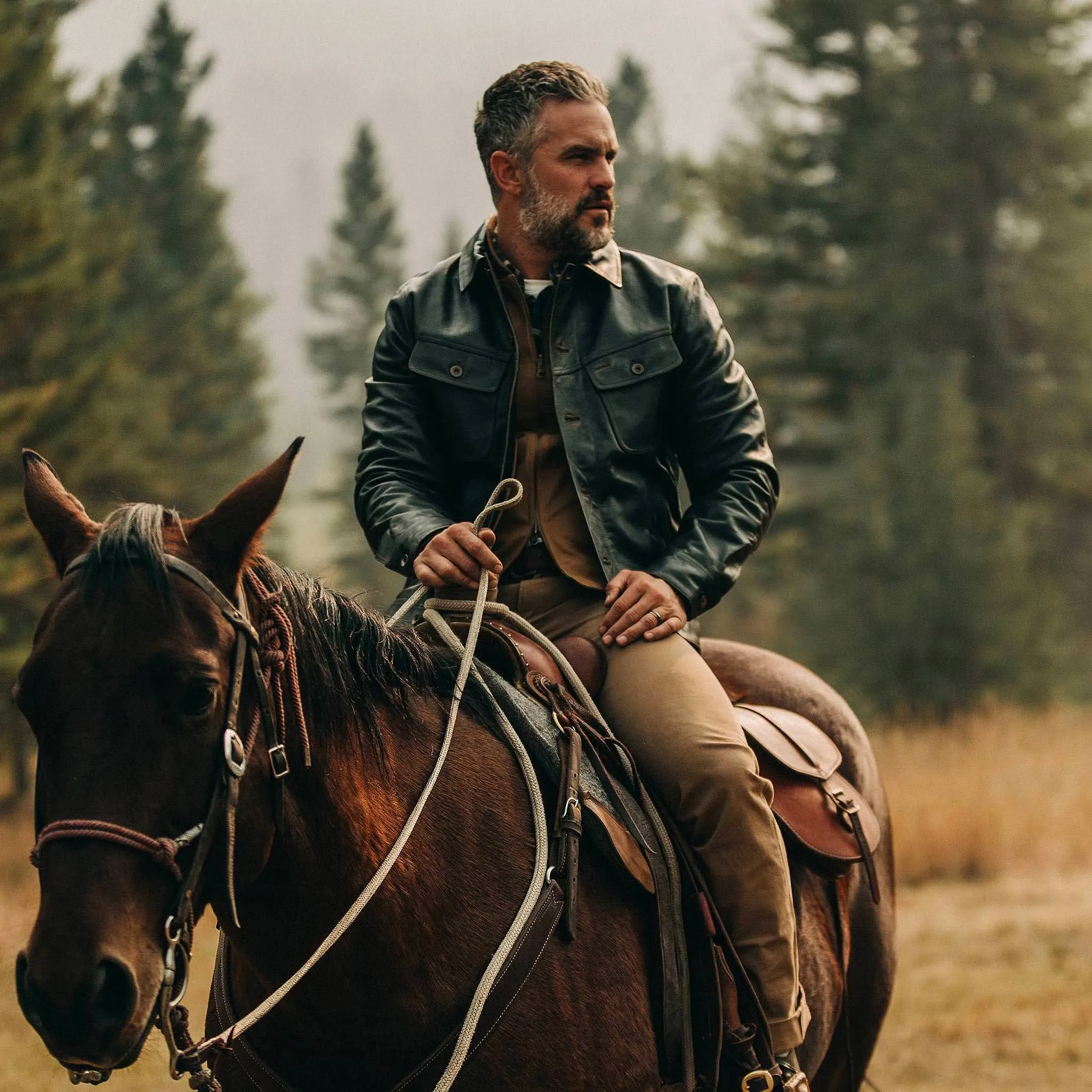 The Long Haul Jacket in Cola Leather sold by Taylor Stitch product image thumbnail 2