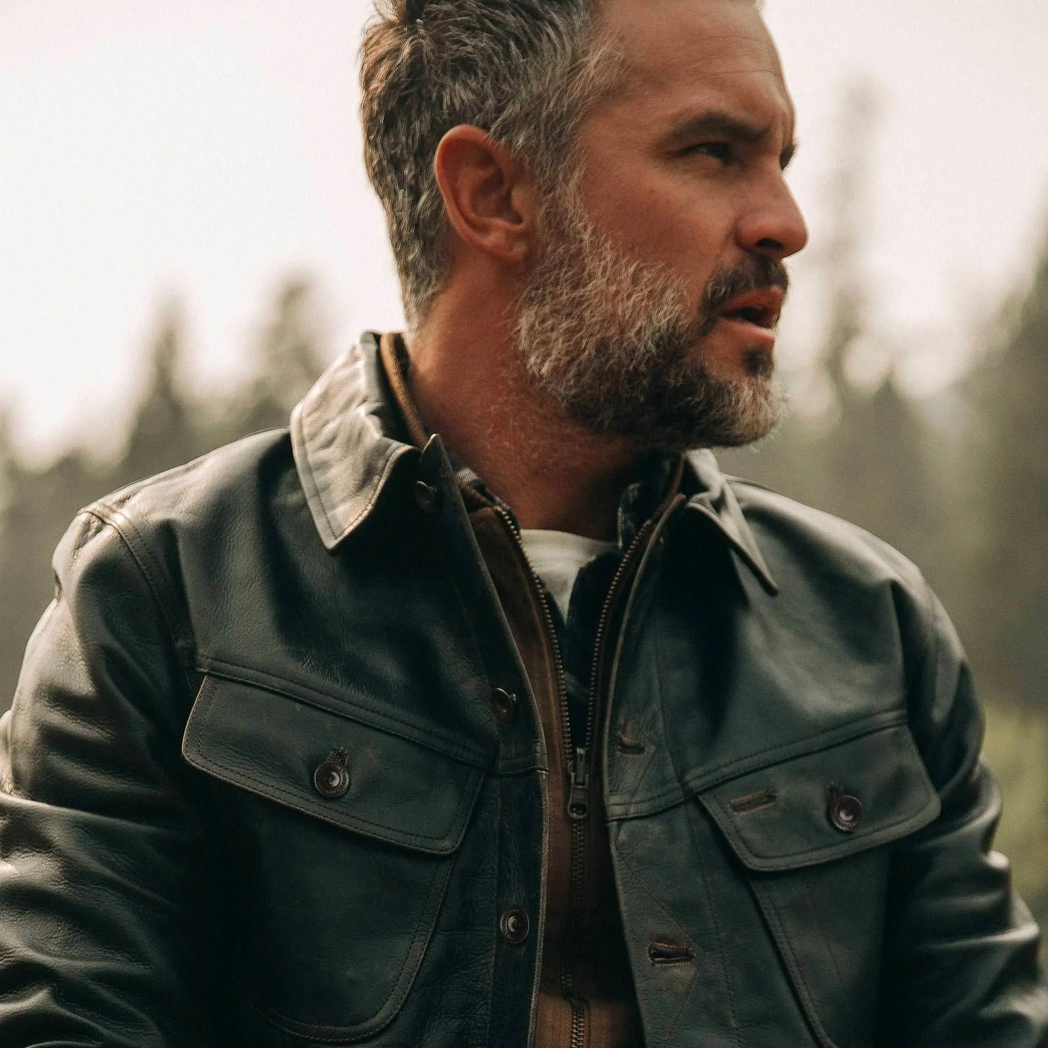 The Long Haul Jacket in Cola Leather sold by Taylor Stitch product image thumbnail 3