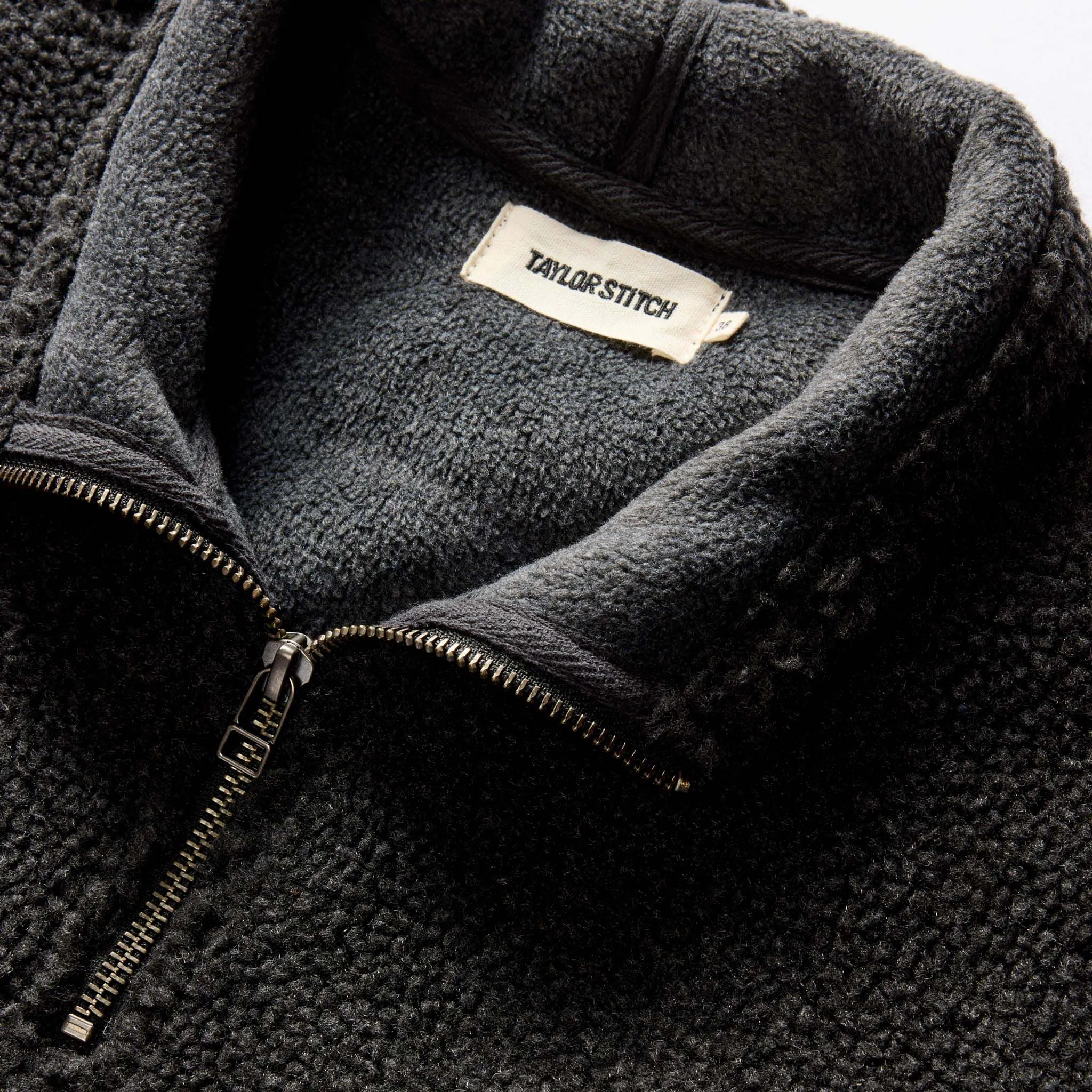 The Nomad Pullover in Charcoal Heather Sherpa sold by Taylor Stitch product image thumbnail 5
