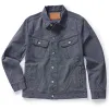 The Long Haul Jacket in Washed Indigo Stripe sold by Taylor Stitch