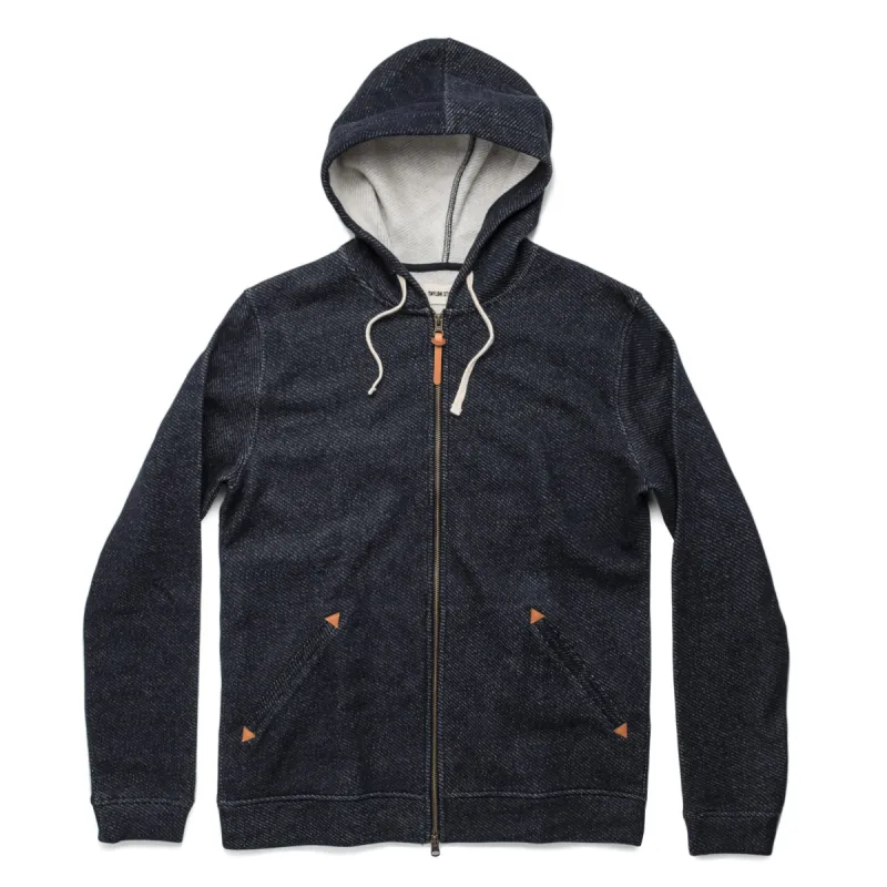 The Après Hoodie in Navy sold by Taylor Stitch