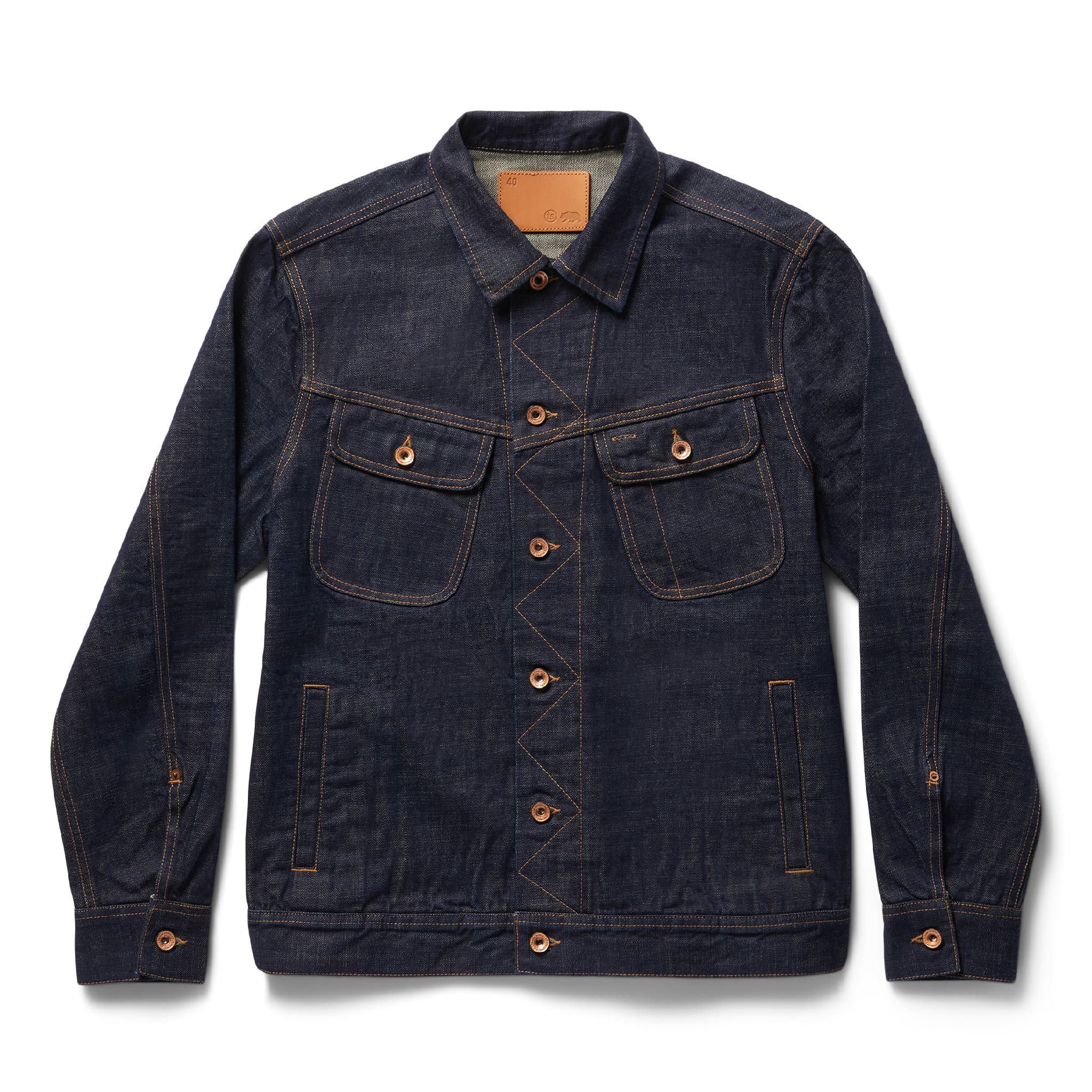 The Long Haul Jacket in Rinsed Organic Selvage sold by Taylor Stitch