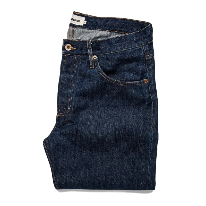 The Democratic Jean in 3 Month Rinse Selvage sold by Taylor Stitch