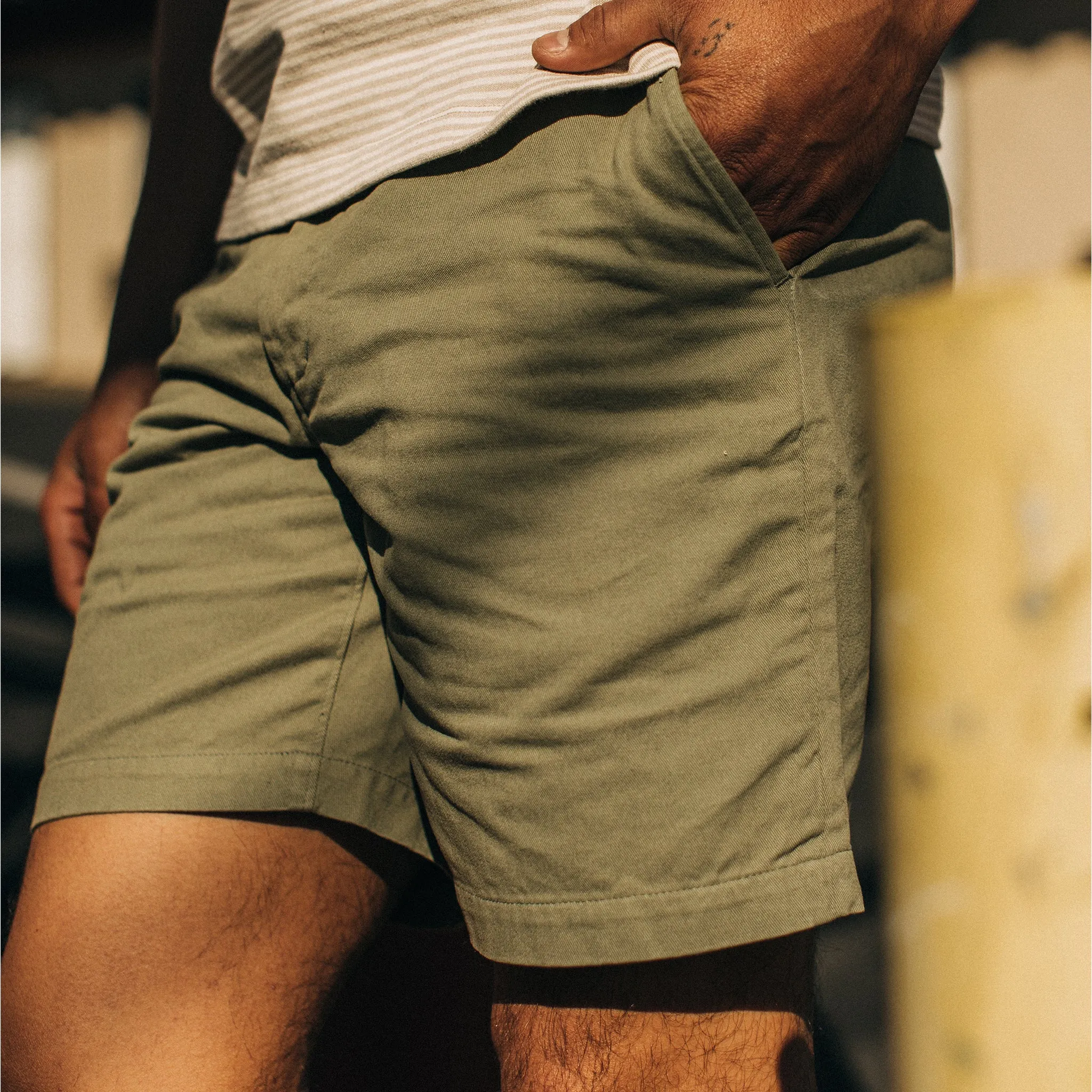 The Foundation Short in Olive Twill sold by Taylor Stitch product image thumbnail 2