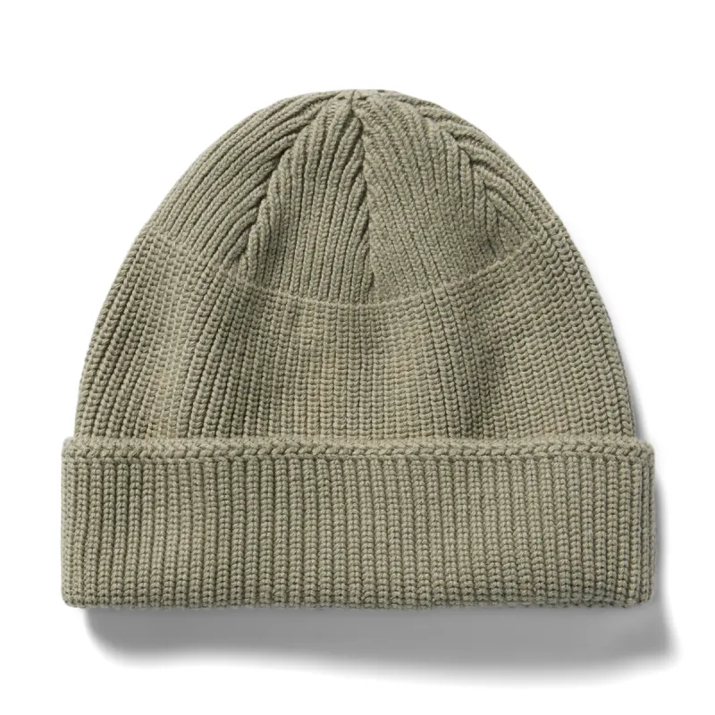 The Rib Beanie in Sagebrush sold by Taylor Stitch