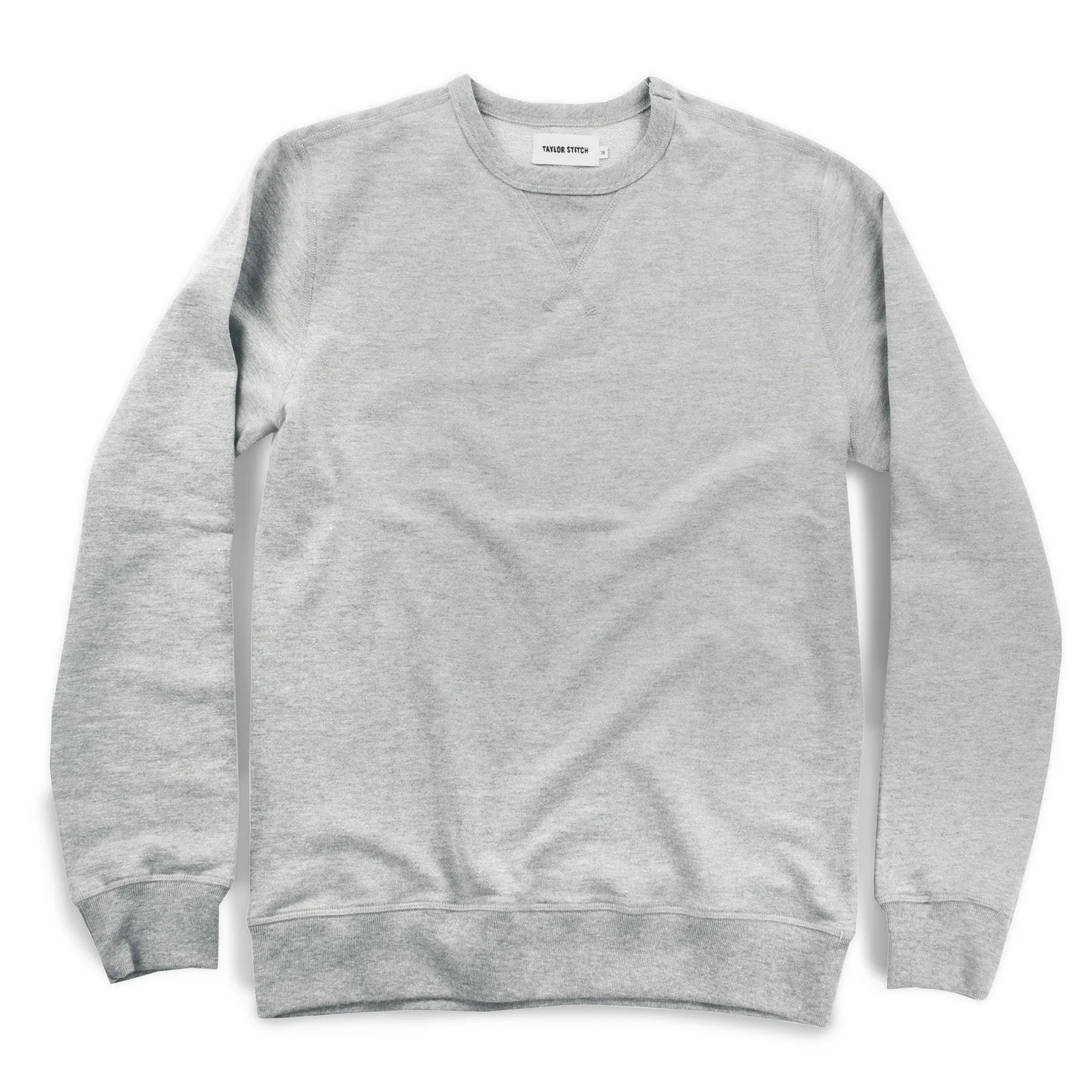 The Crewneck Sweatshirt in Heather Grey French Terry sold by Taylor Stitch
