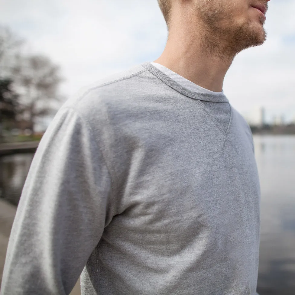 The Crewneck Sweatshirt in Heather Grey French Terry sold by Taylor Stitch product image thumbnail 4