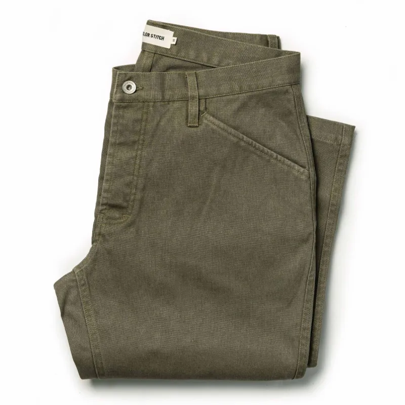 The Camp Pant in Stone Boss Duck sold by Taylor Stitch